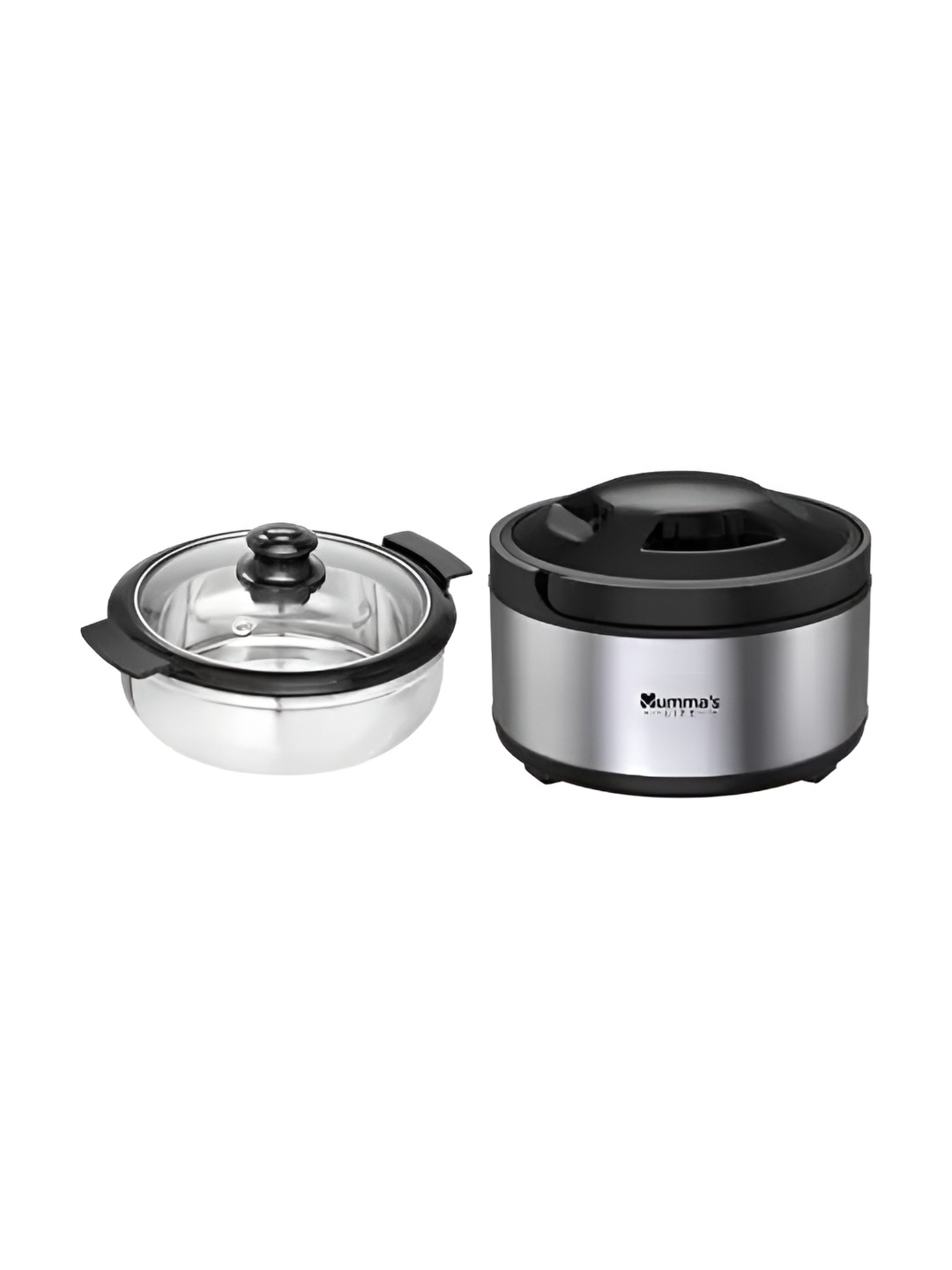 

Mumma's Life Solar Leo Black 2 Pcs Steel Thermoware Casseroles - 2500 ml