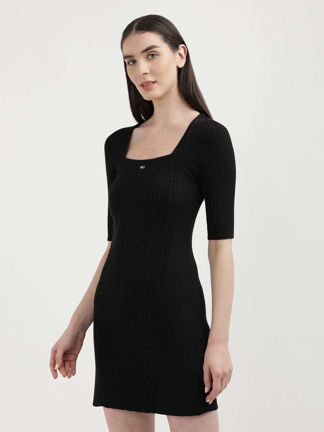 

Tommy Hilfiger Square Neck Bodycon Dress, Black