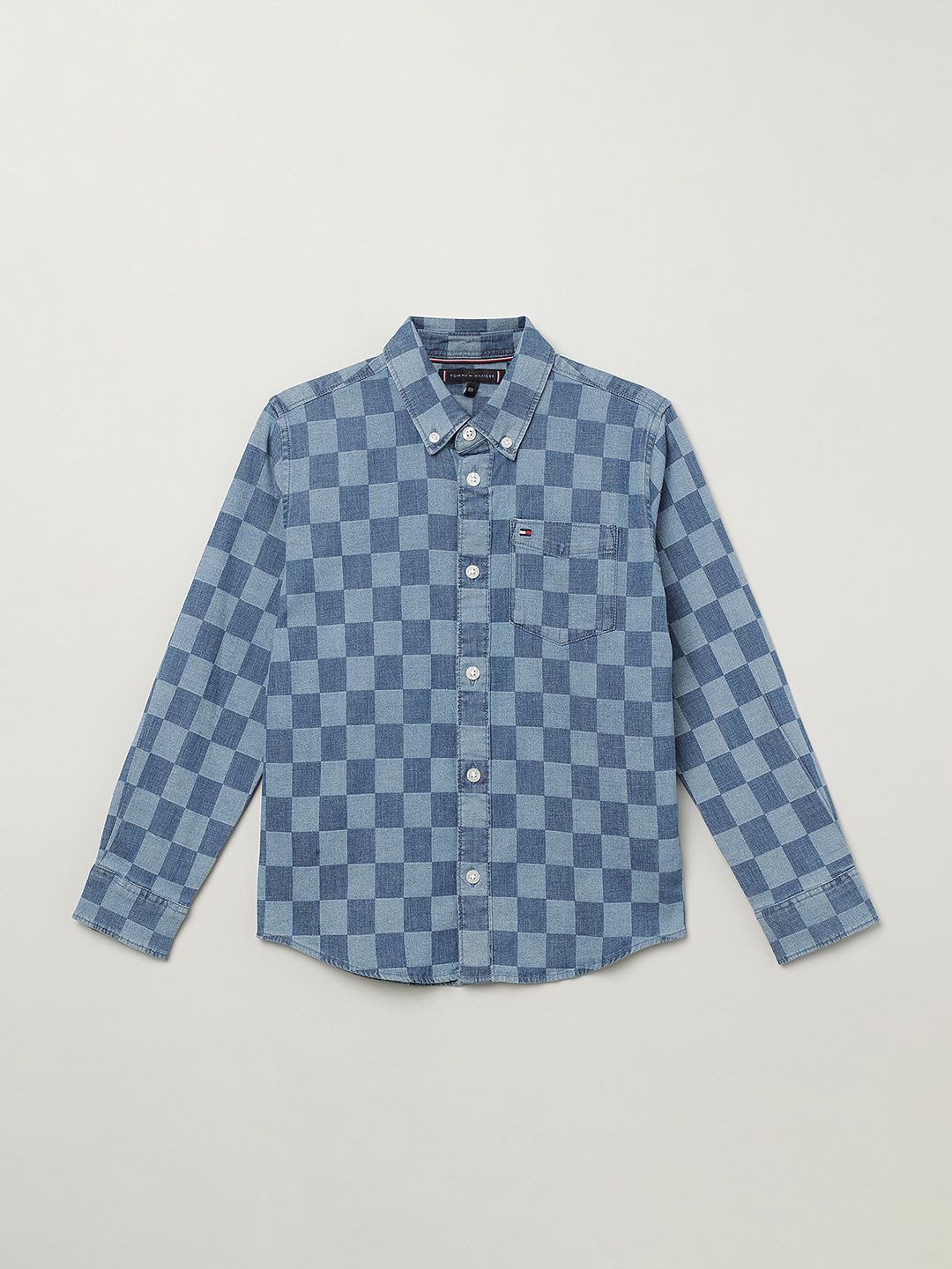

Tommy Hilfiger Boys Opaque Checked Casual Shirt, Blue