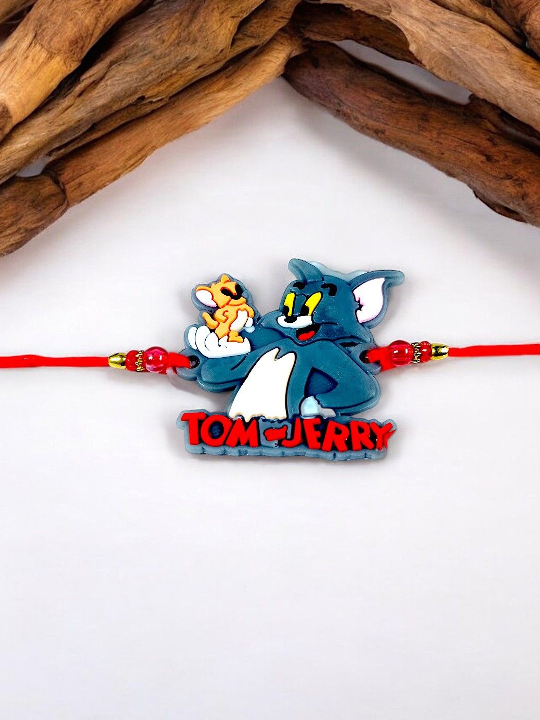 

ADIVA Boys TOM & JERRY Thread Rakhi with Roli Chawal, Grey