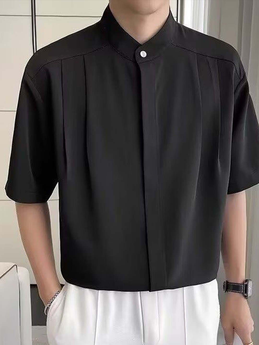 

StyleCast Men Opaque Party Shirt, Black