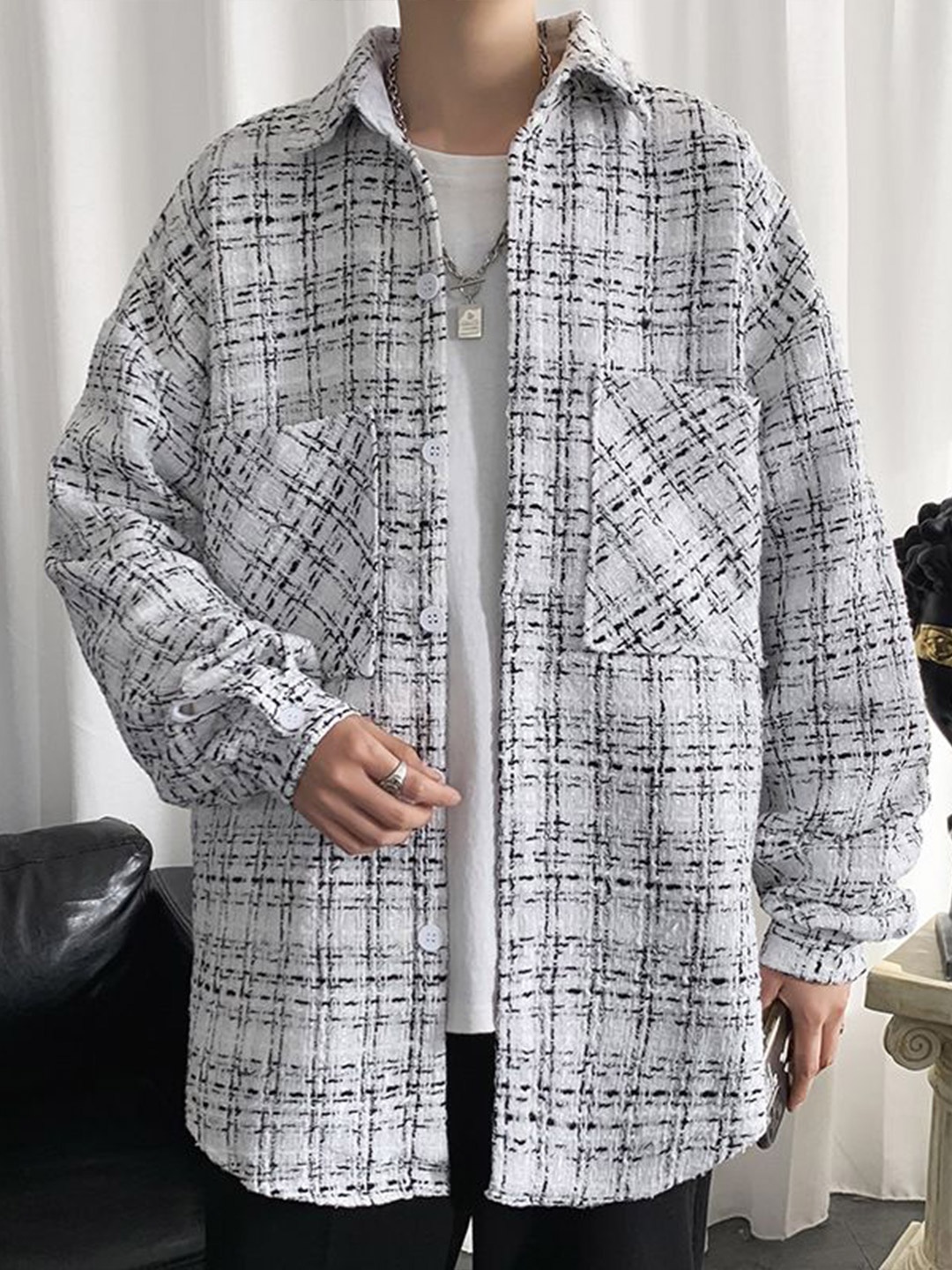 

StyleCast Men Opaque Printed Casual Shirt, White