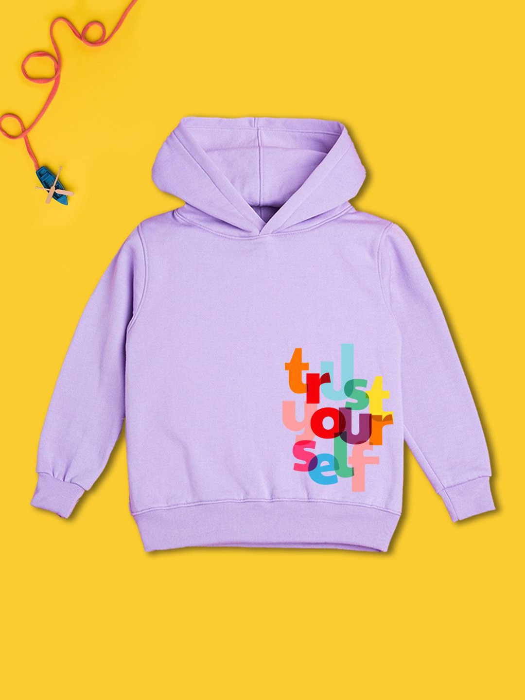 

NUSYL Boys Printed Hooded Sweatshirt, Purple
