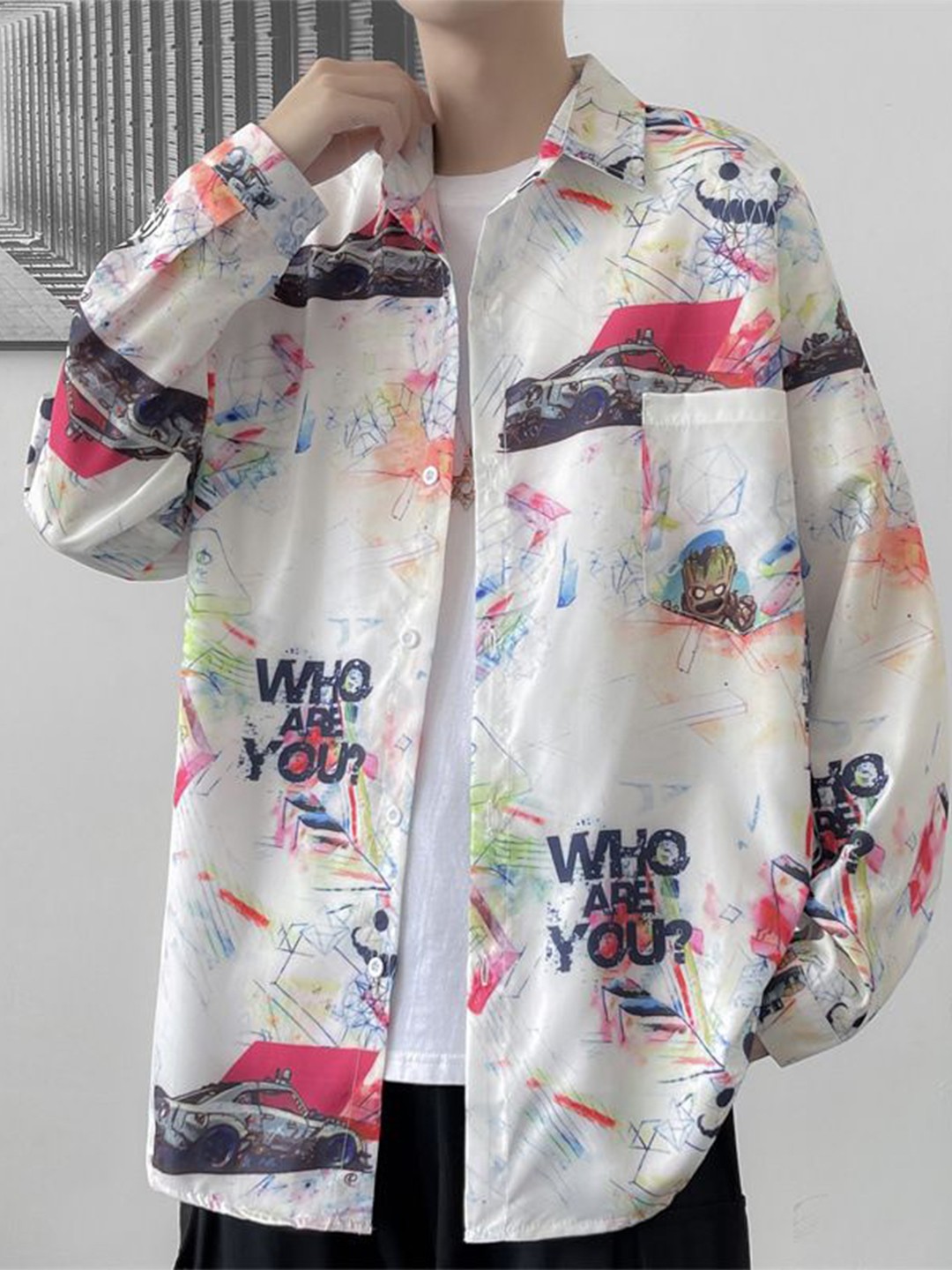 

StyleCast Men Floral Opaque Printed Casual Shirt, White