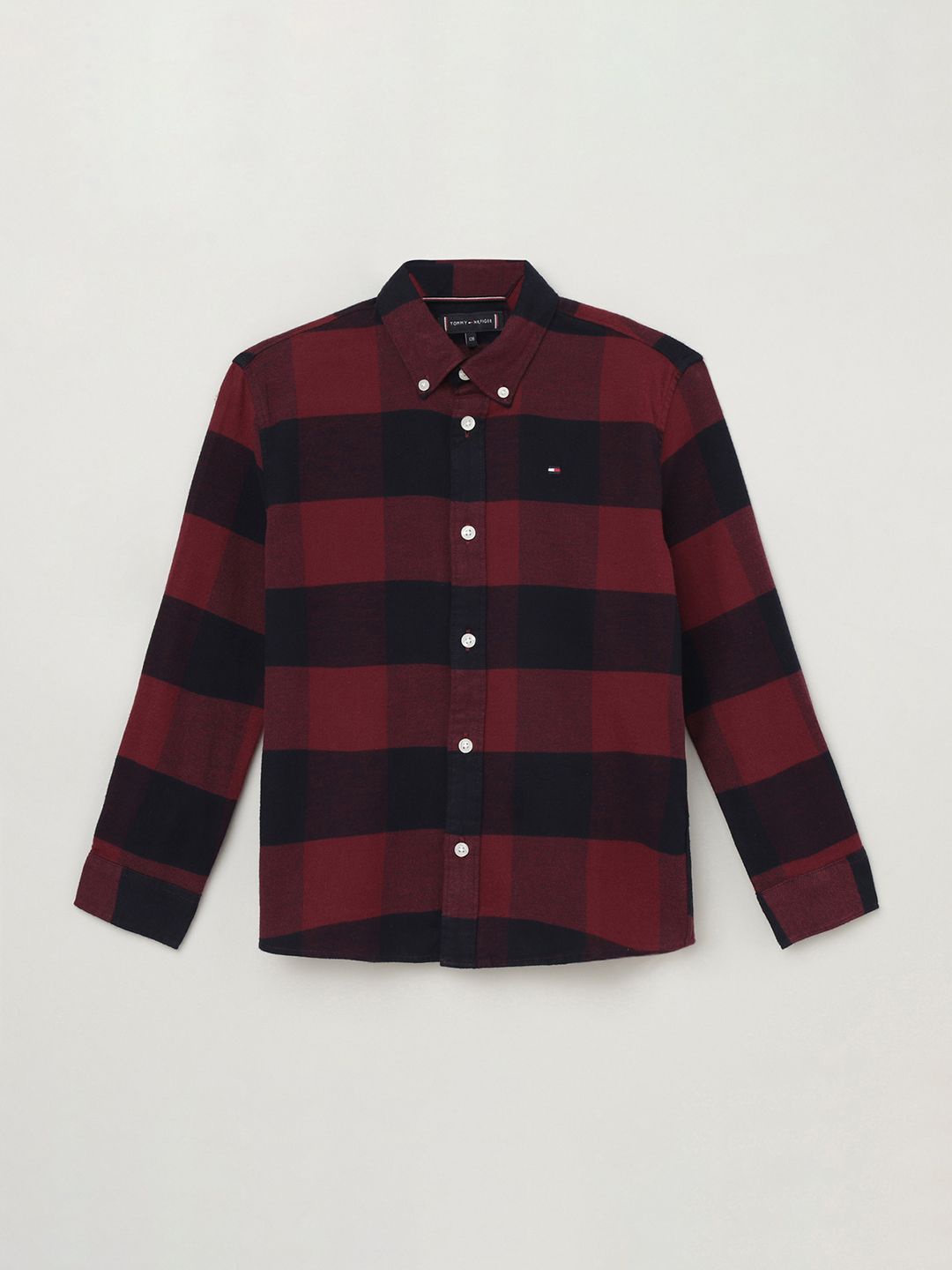 

Tommy Hilfiger Boys Opaque Casual Shirt, Red