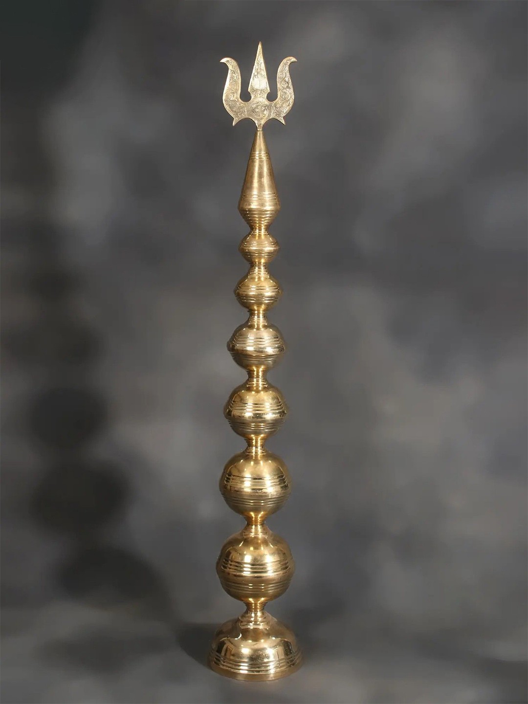 

Exotic India 55" Shiva Temple Brass Shikhara, Gold