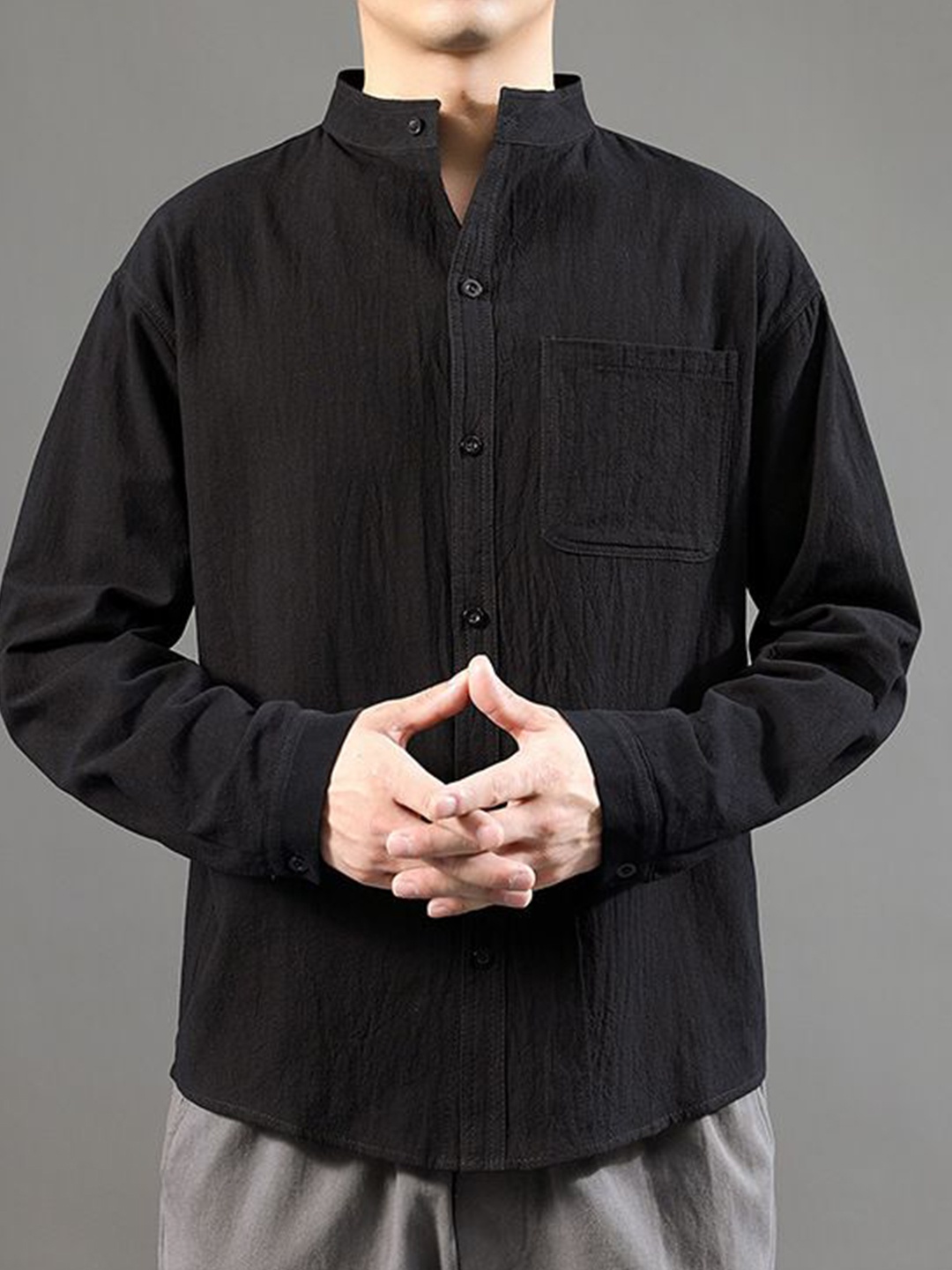 

StyleCast Men Opaque Casual Shirt, Black