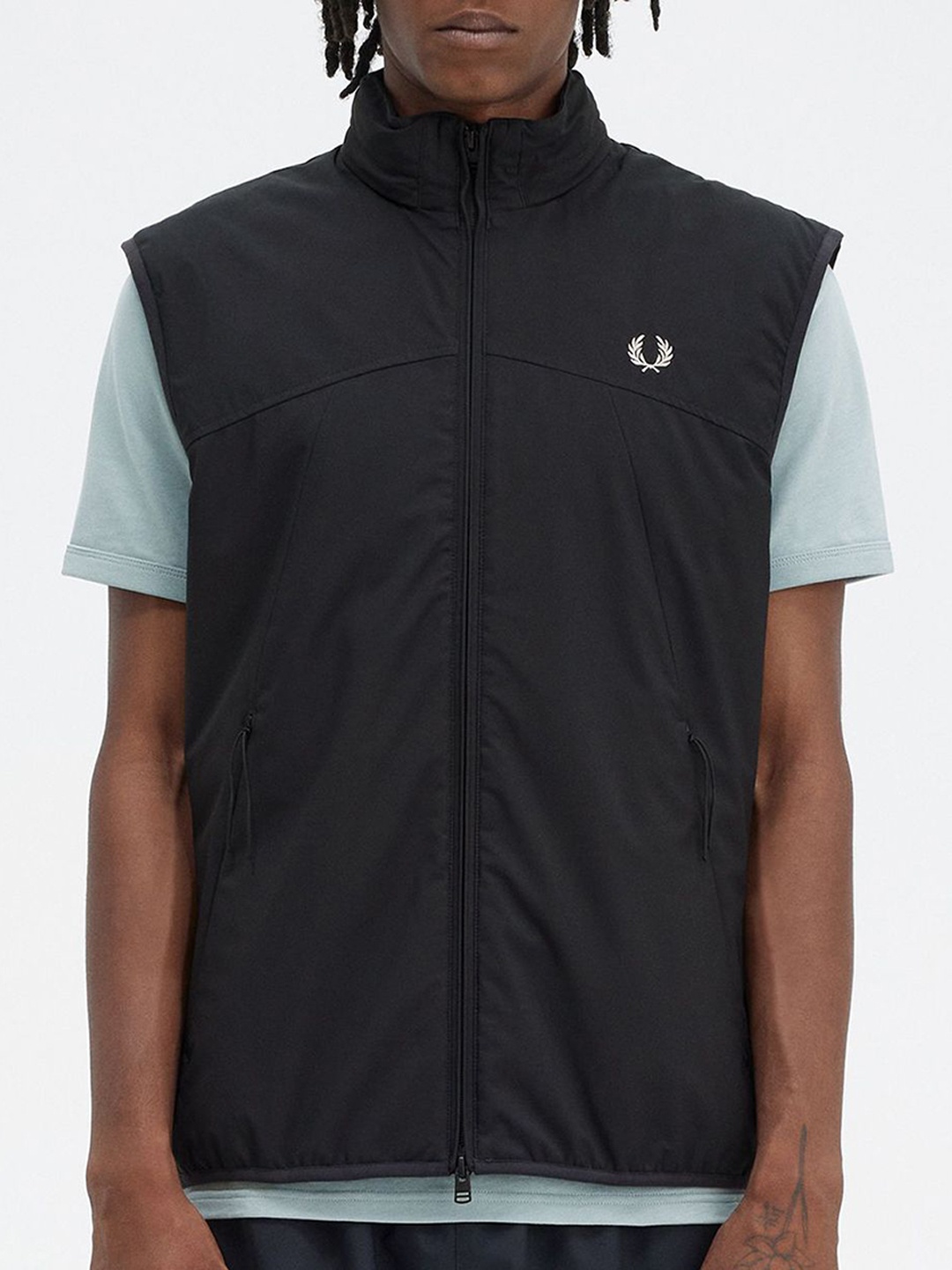 

Fred Perry Men Longline Open Front Jacket, Black