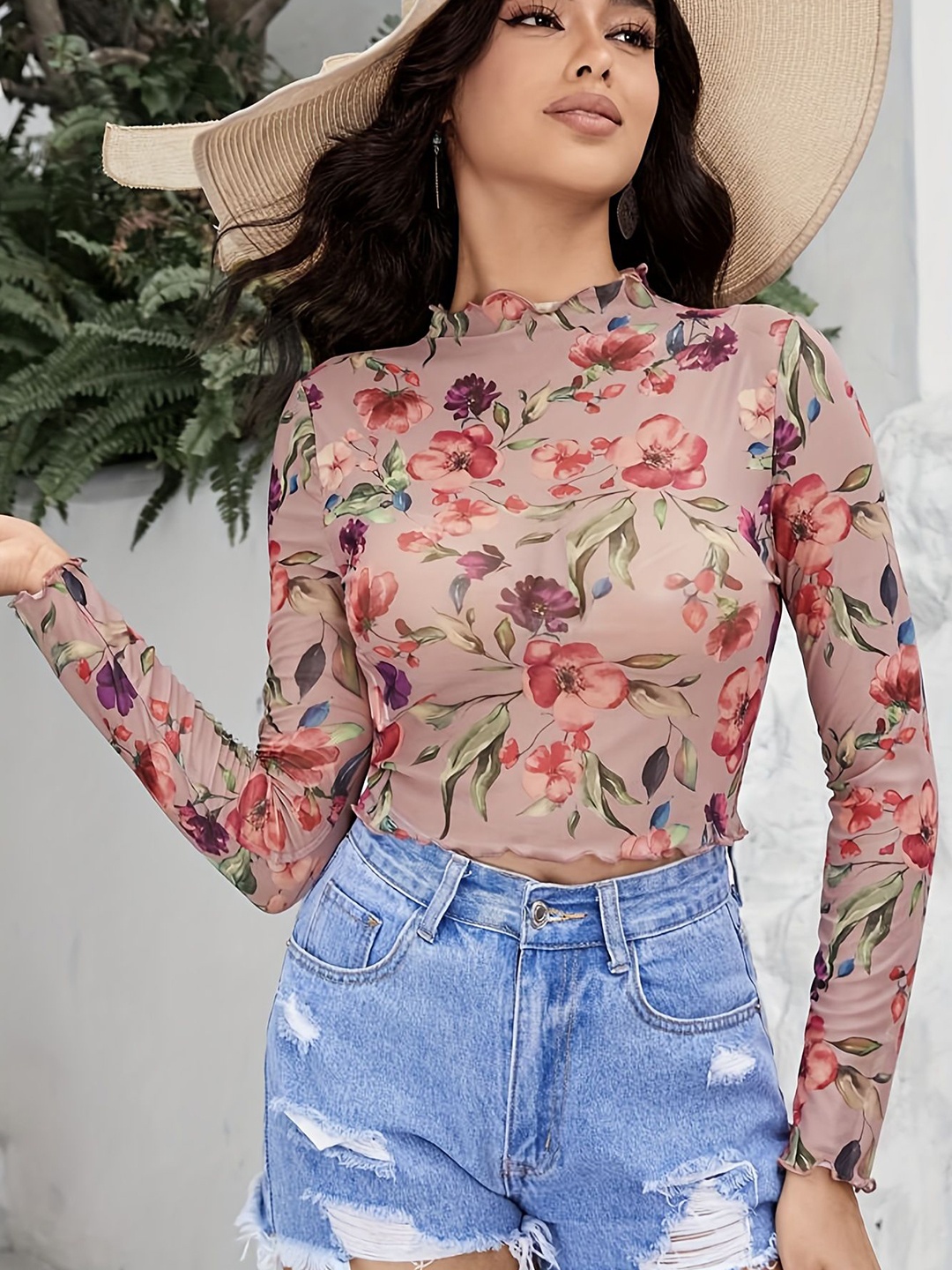 

StyleCast Floral Print Top, Pink