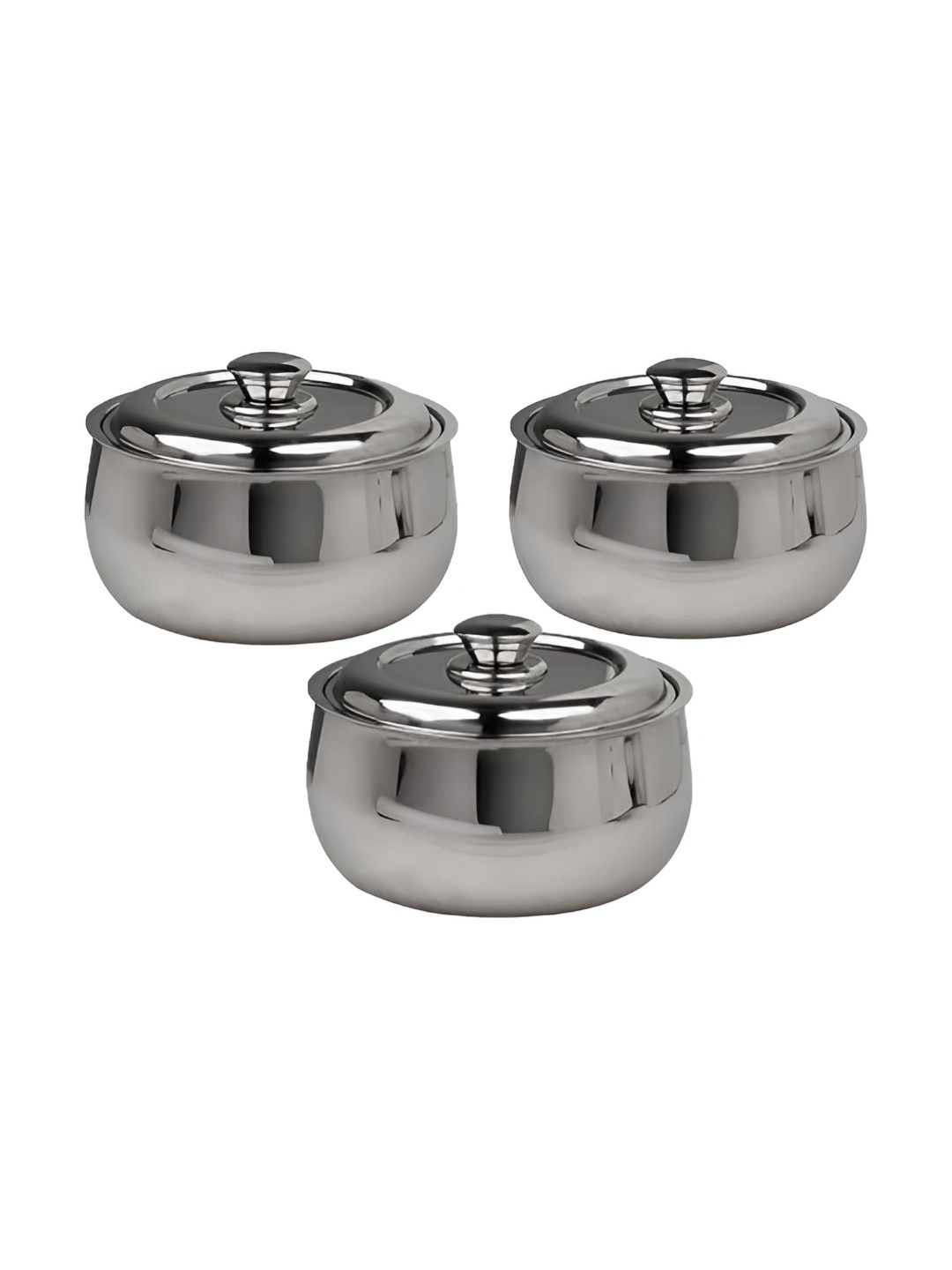

Mumma's Life Silver 3 Pcs Sweet Moma Steel Casseroles