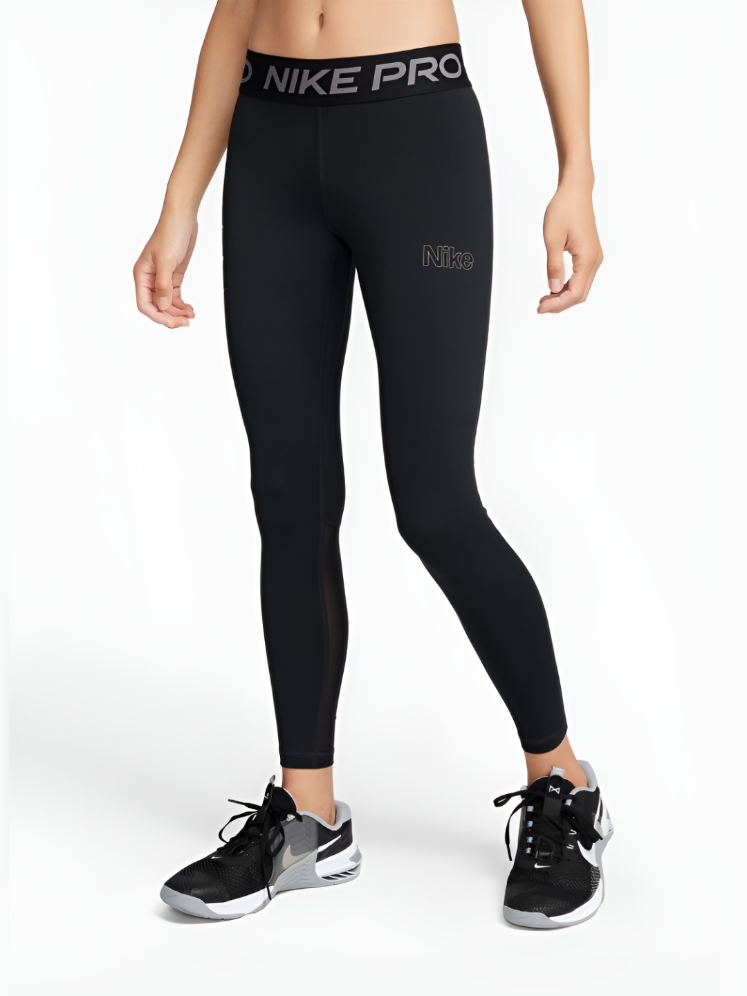 

Nike Women Solid Ankle Length Tights, Black