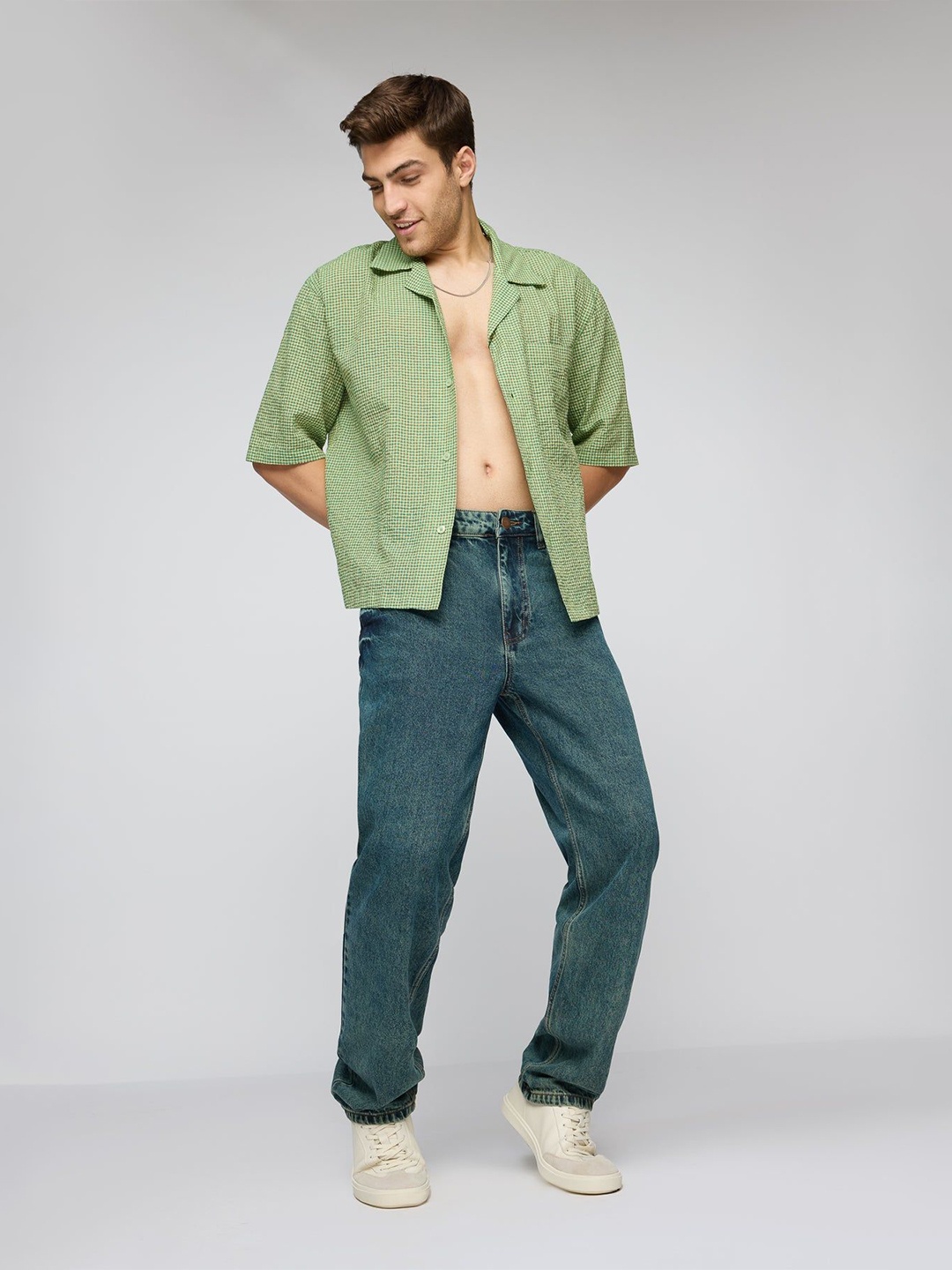 

FREAKINS Men High-Rise Pure Cotton Jeans, Blue