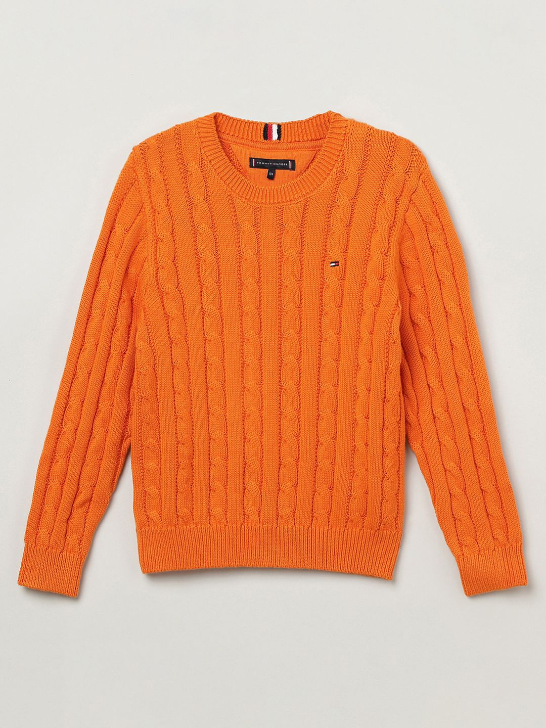 

Tommy Hilfiger Boys Cable Knit Pullover, Orange