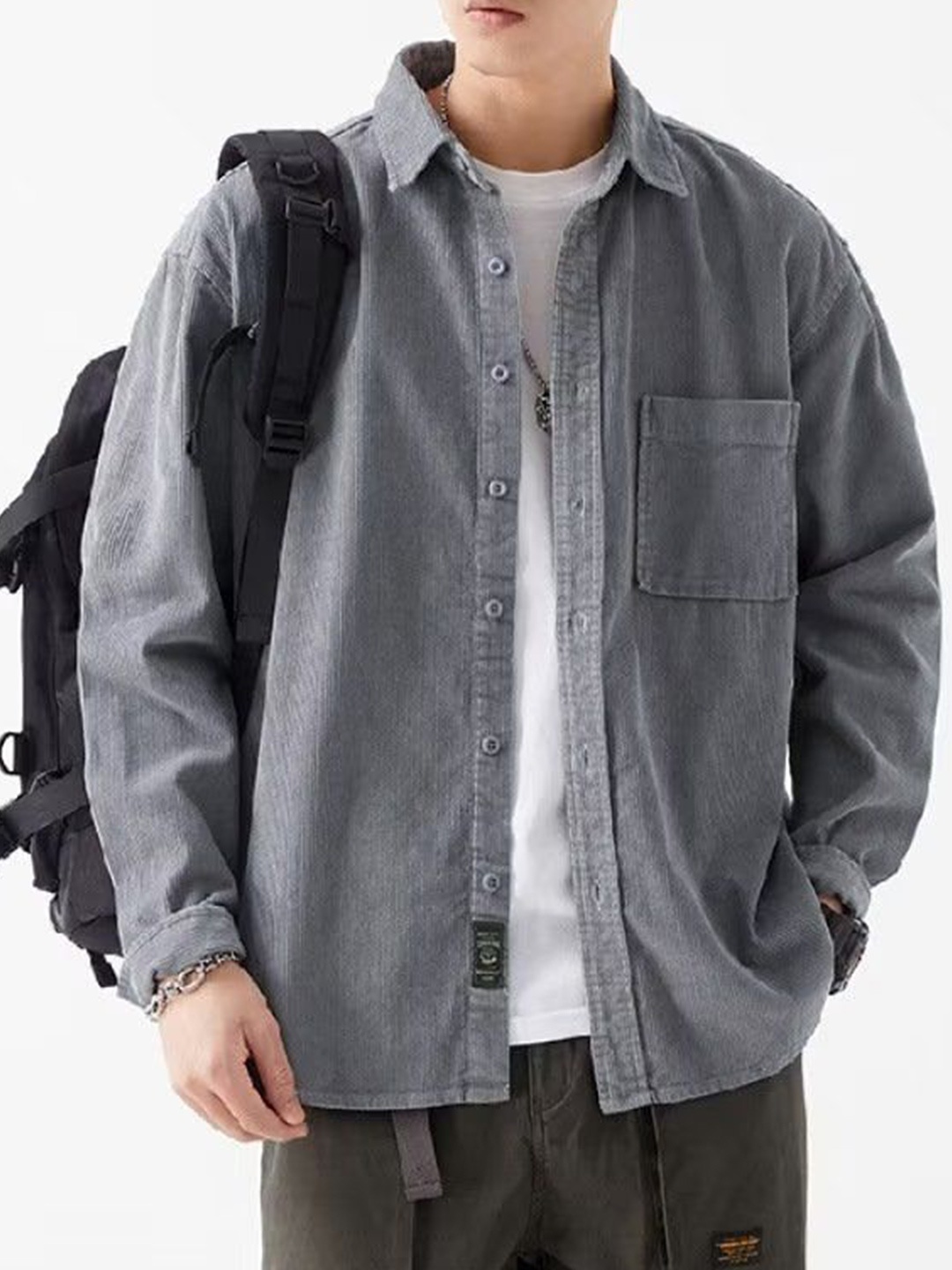 

StyleCast Men Opaque Casual Shirt, Grey