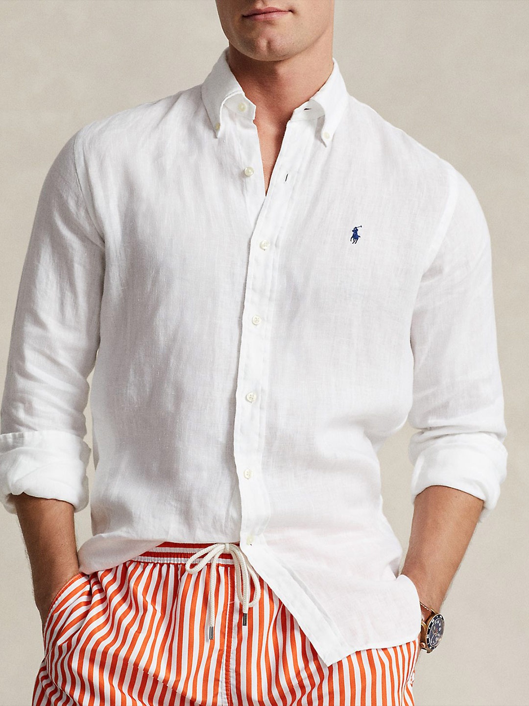 

Polo Ralph Lauren Men Custom Fit Shirt, White