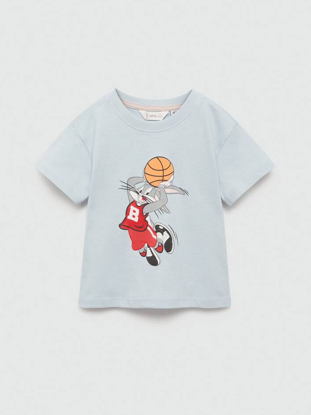 

Mango Kids Boys Pure Cotton Bugs Bunny Printed T-shirt, Blue