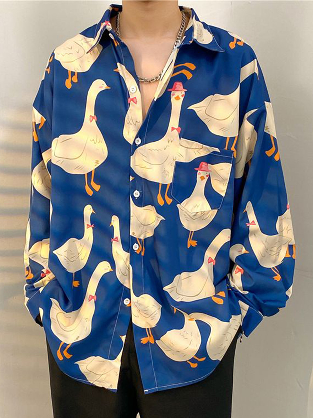 

StyleCast Men Opaque Printed Casual Shirt, Blue