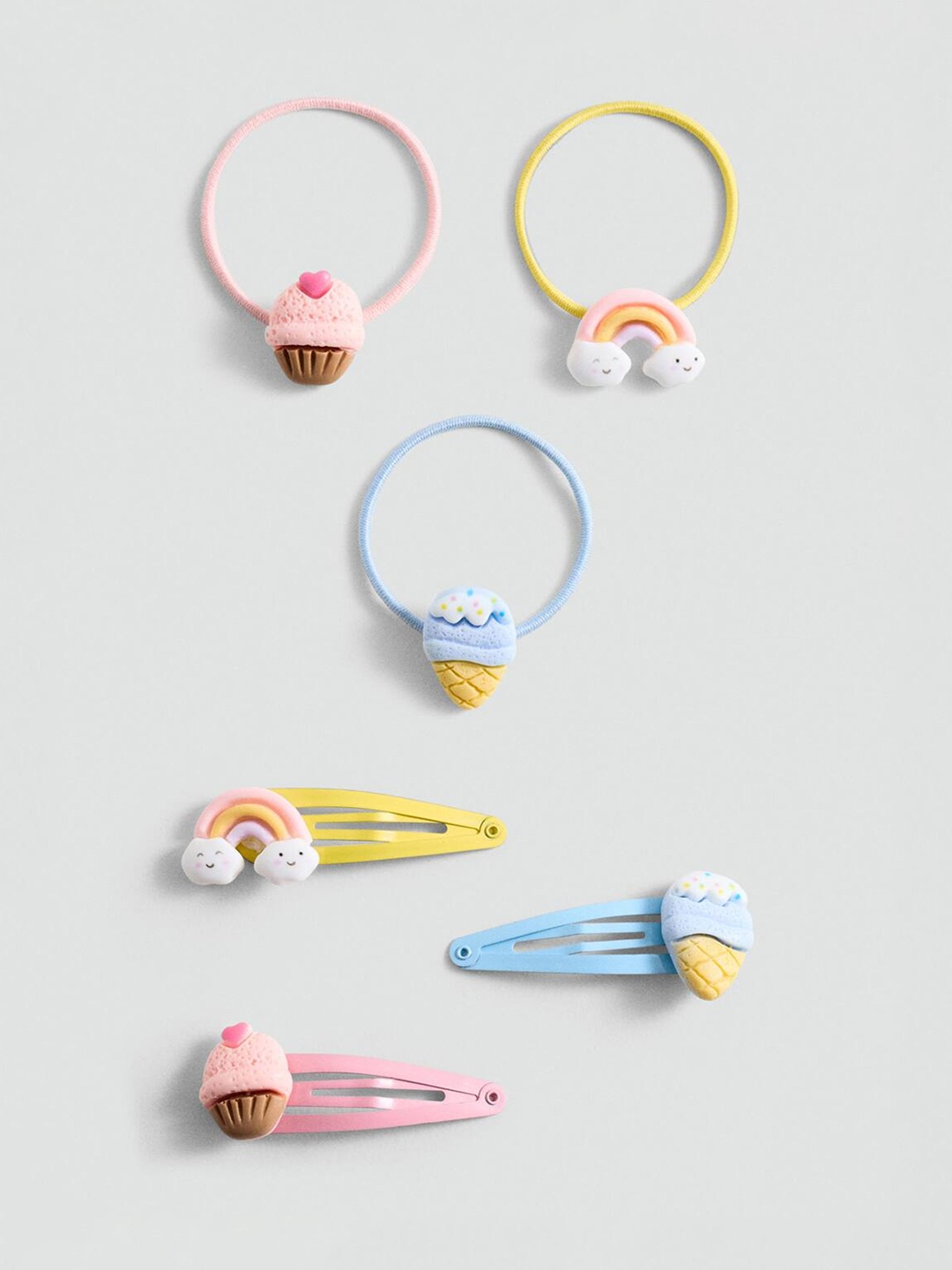 

Mango Kids Girls Set of 6 Hair Accessory Set, Multi