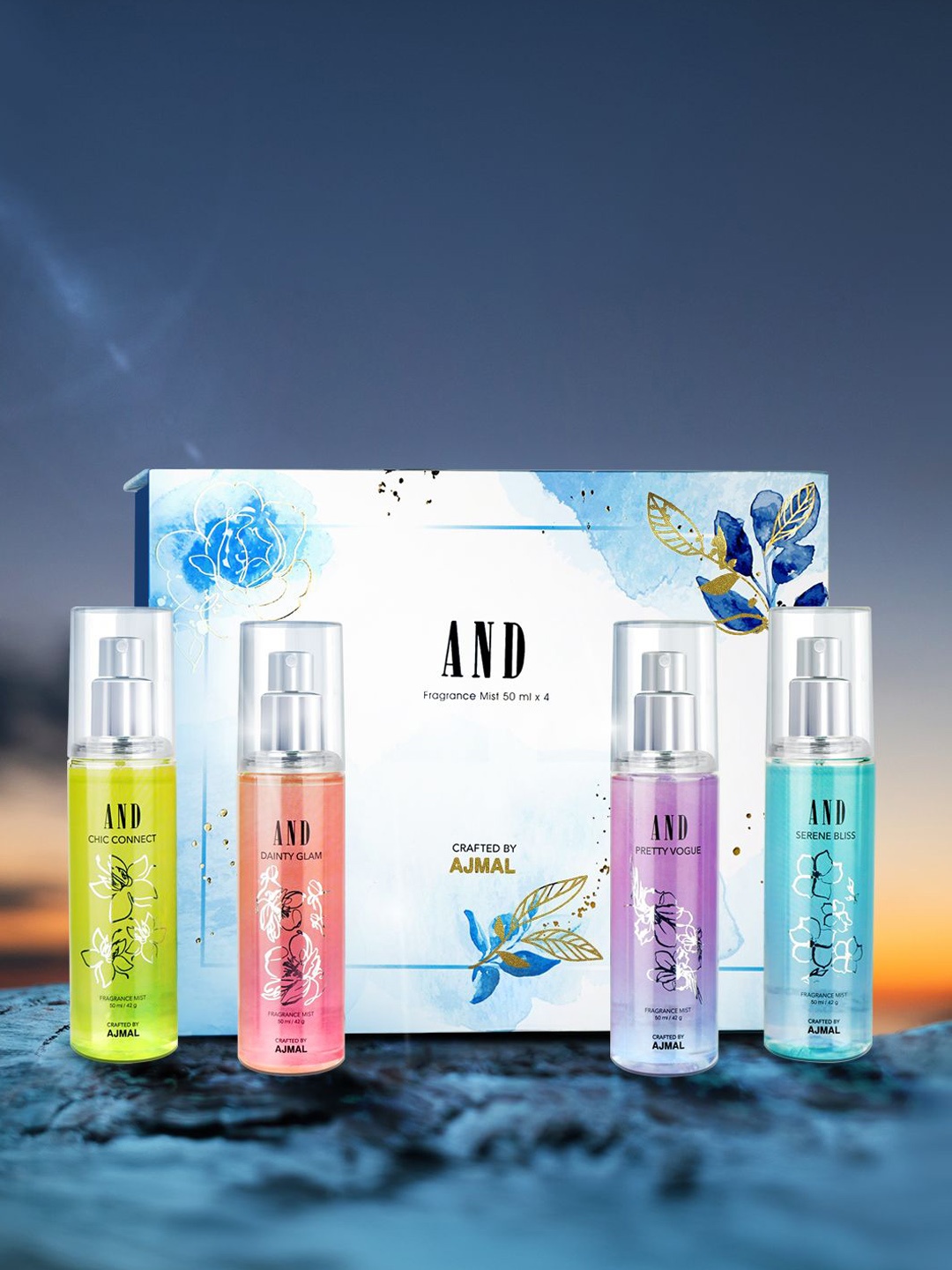 

AND Pack of 4 Body Mist Gift Set- 50ml Each, Multi