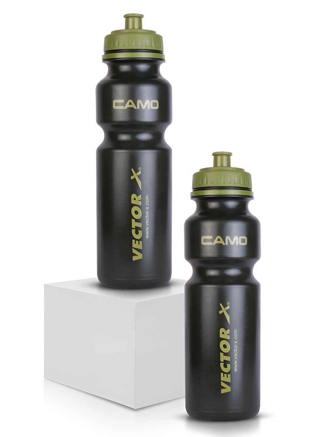 

VECTOR X Black & Green 2 Pieces Printed Water Bottle 800 ml