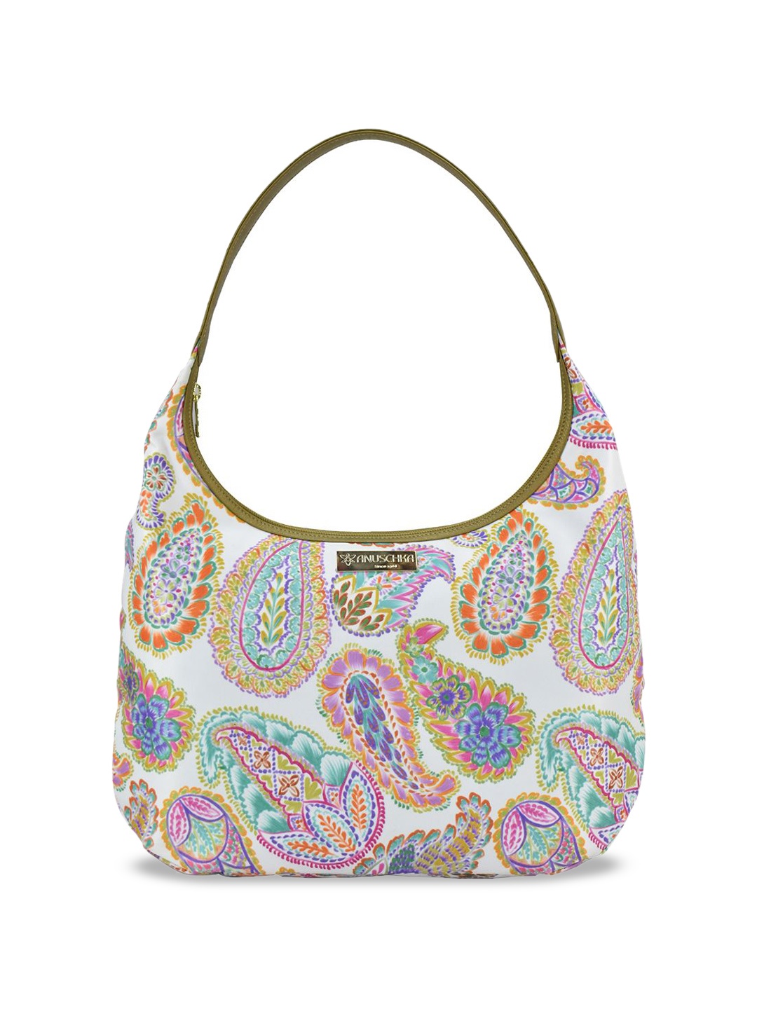 

Anuschka Ethnic Motifs Printed Structured Hobo Bag, Multi