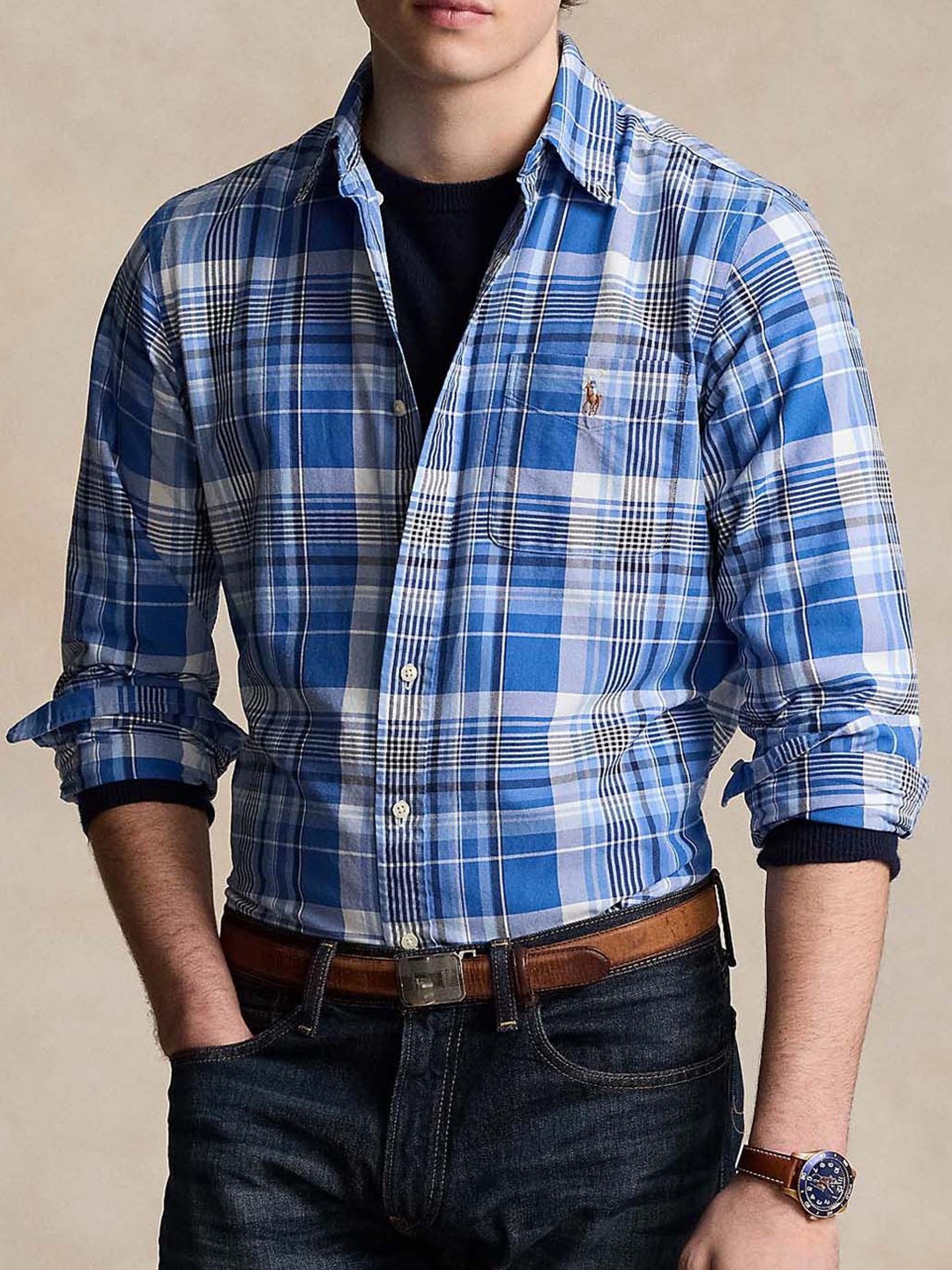 

Polo Ralph Lauren Custom Fit Pure Cotton Oxford Shirts, Blue
