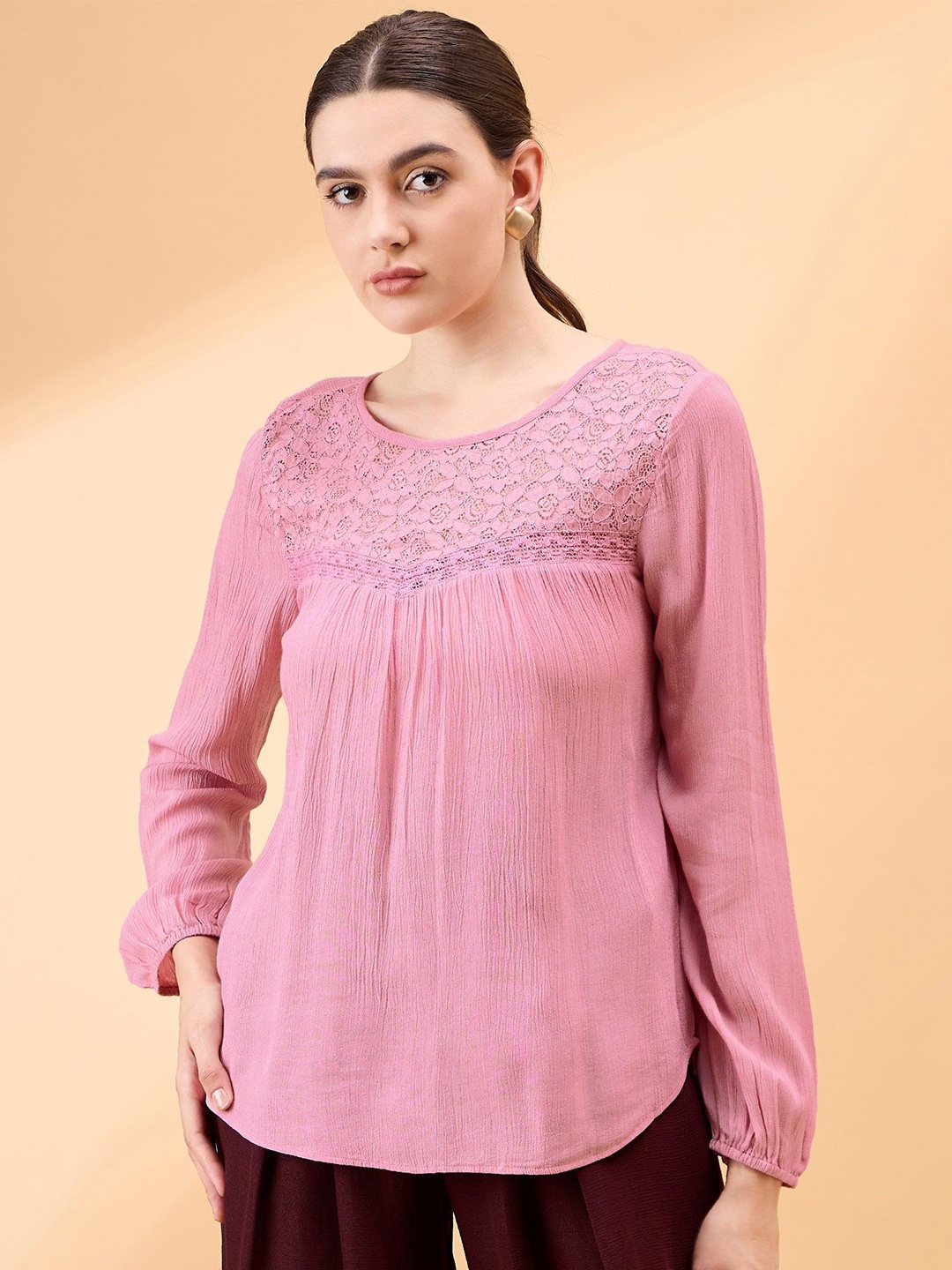 

all about you Crepe Top, Red
