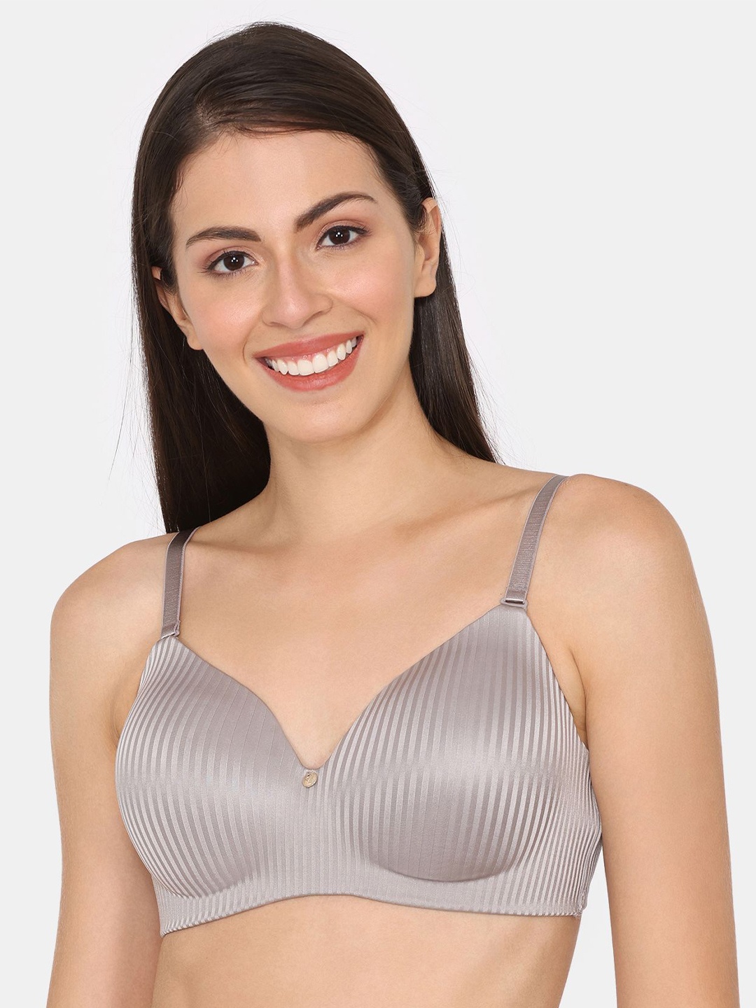 

Zivame Bra Medium Coverage Underwired Lightly Padded, Grey