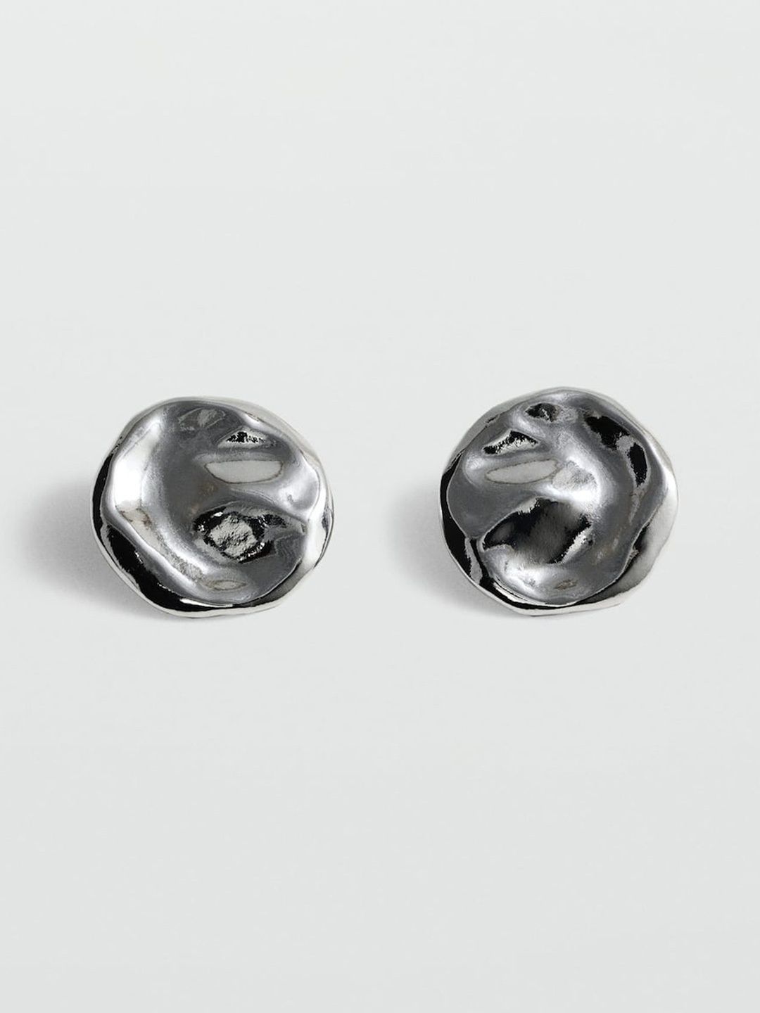 

MANGO Oval Studs Earrings, Silver