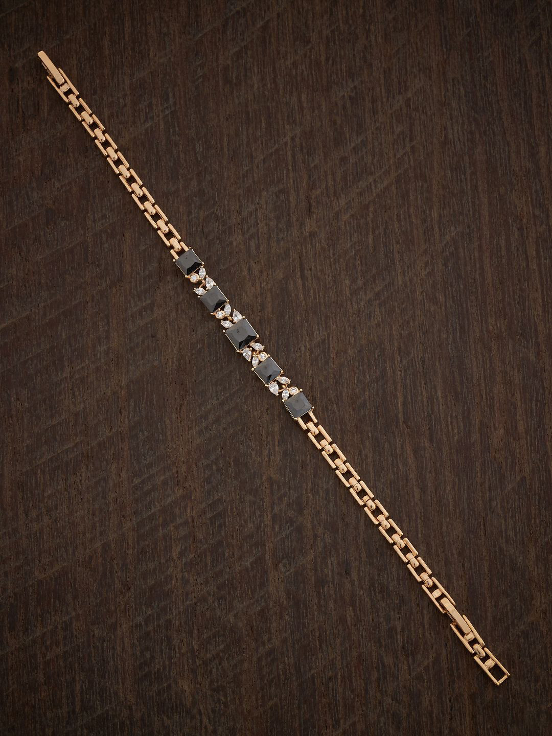 

Kushal's Fashion Jewellery Cubic Zirconia Gold Plated Armlet Bracelet