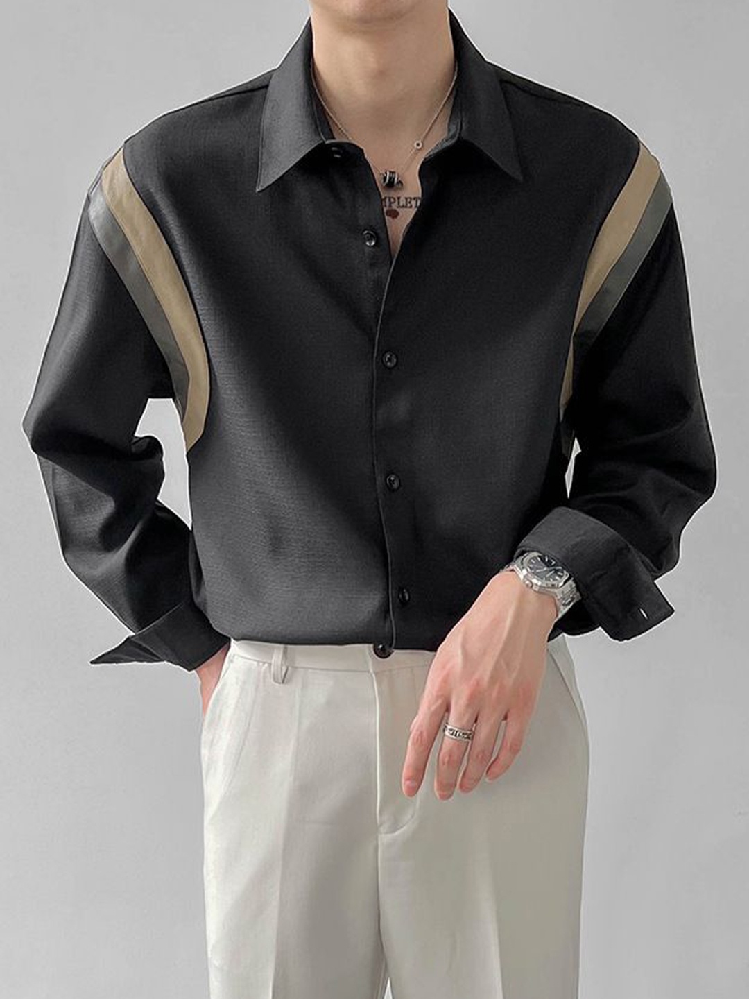 

StyleCast Men Opaque Party Shirt, Black