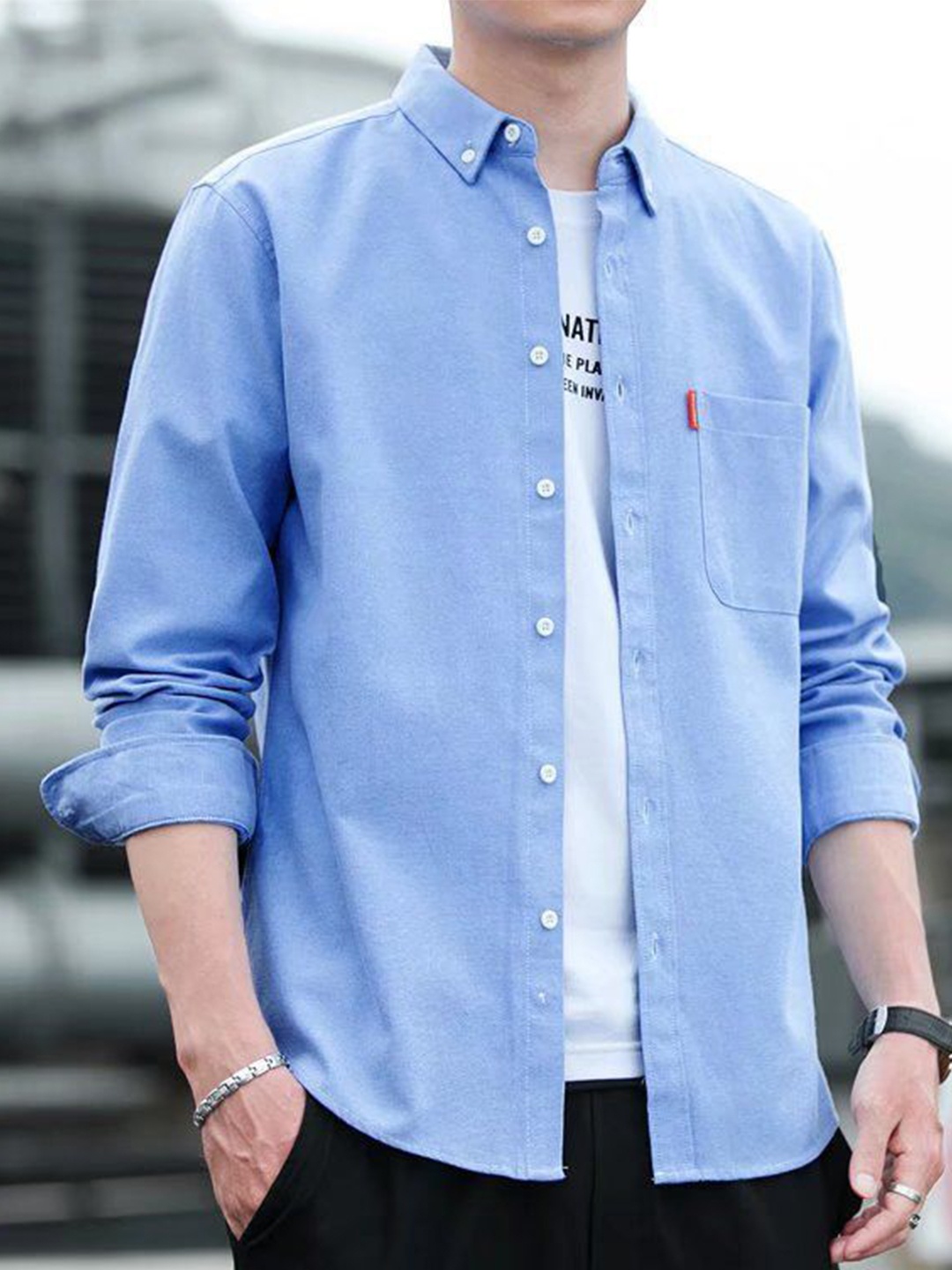 

StyleCast Men Opaque Casual Shirt, Blue