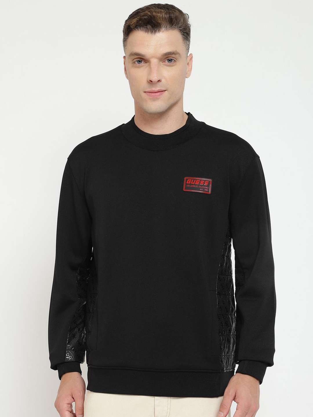 

GUESS Men Sweatshirt, Black