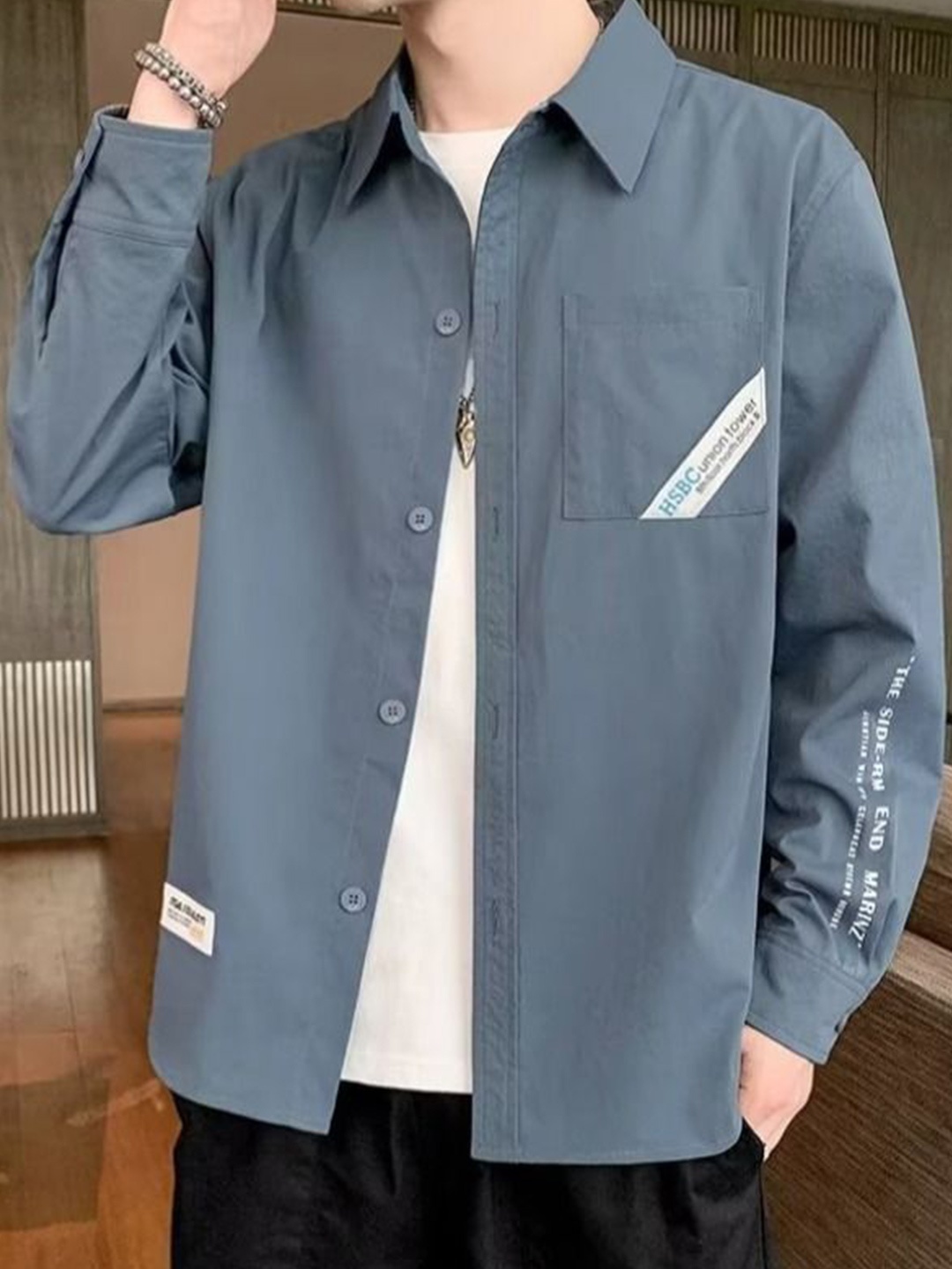 

StyleCast Men Opaque Casual Shirt, Blue