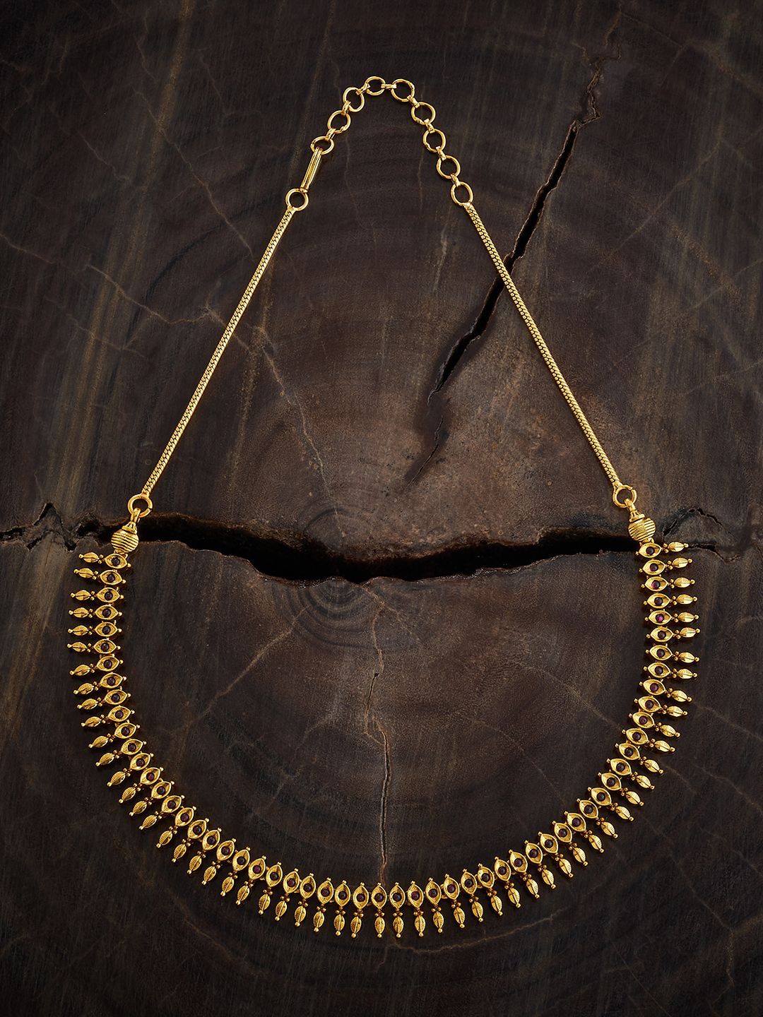 

Kushal's Fashion Jewellery Copper Gold-Plated Antique Necklace
