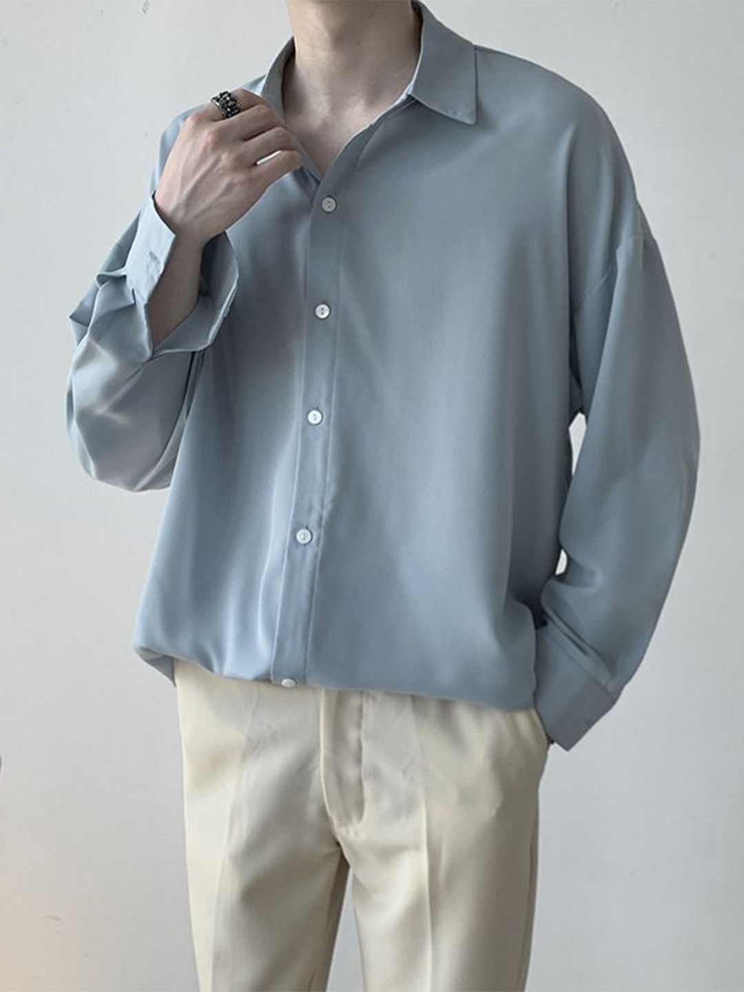 

StyleCast Men Opaque Party Shirt, Blue