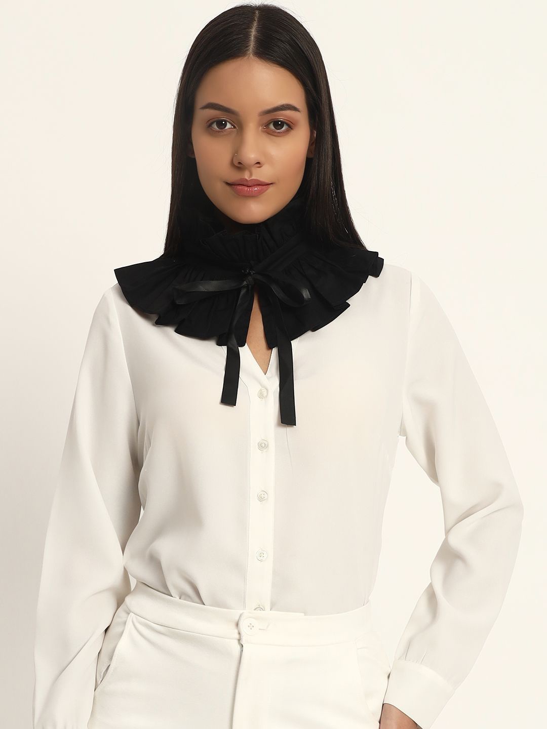 

Beau Design Women Solid Scarf, Black