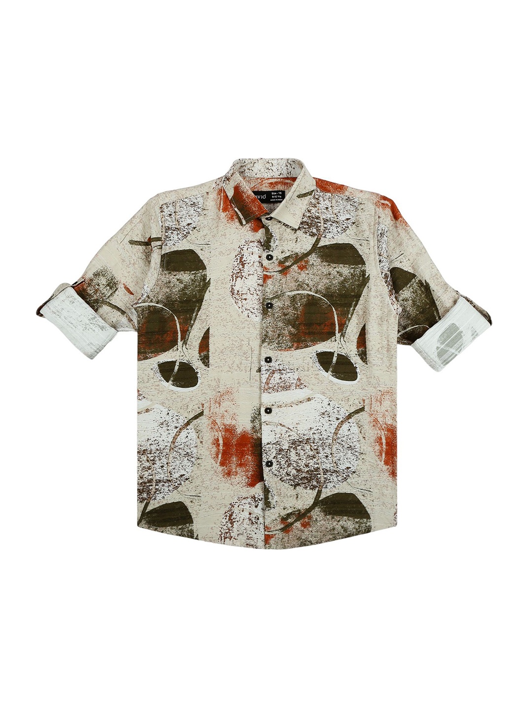 

CAVIO Boys Comfort Opaque Printed Casual Shirt, Green