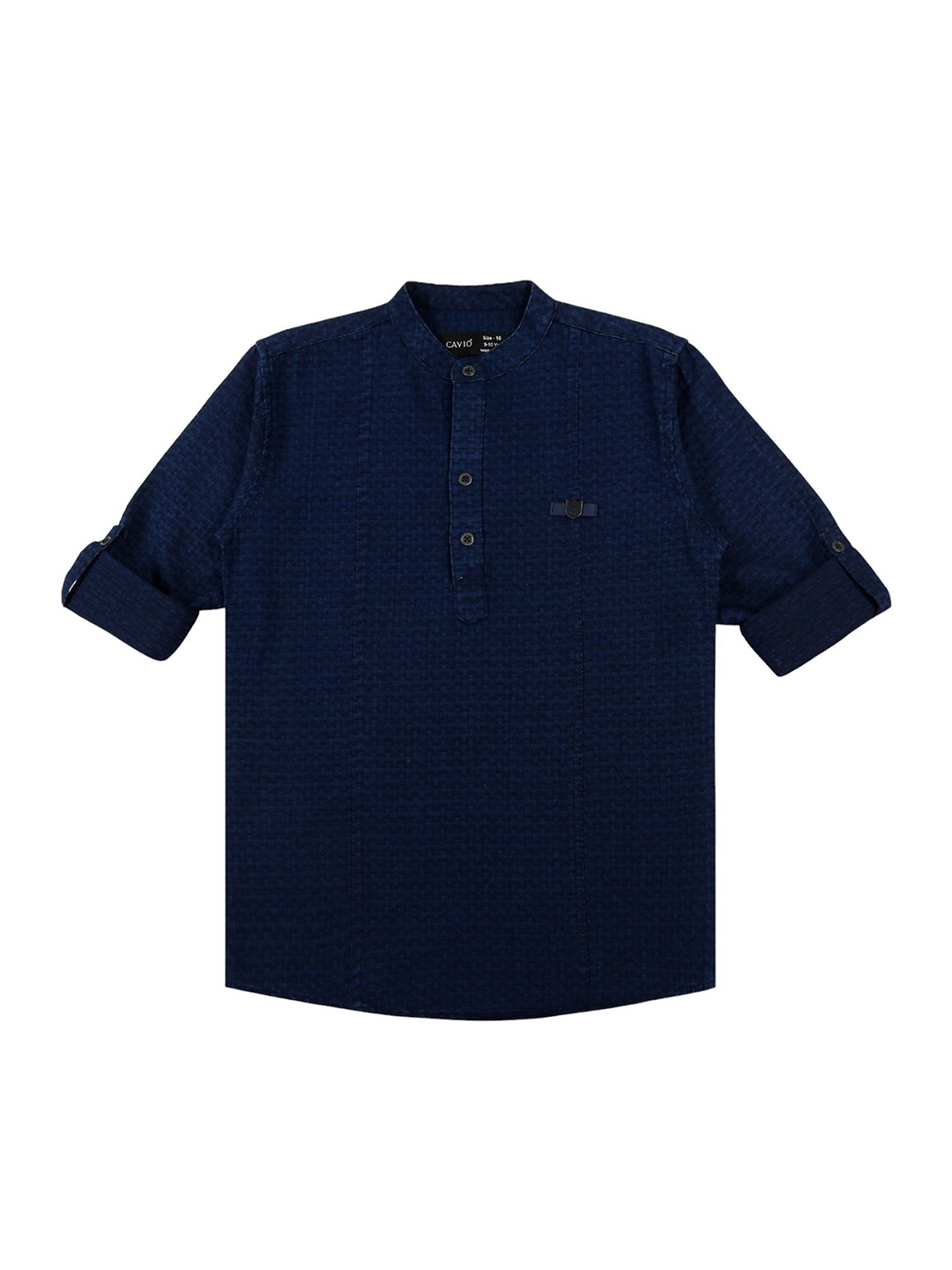 

CAVIO Boys Comfort Opaque Printed Casual Shirt, Navy blue