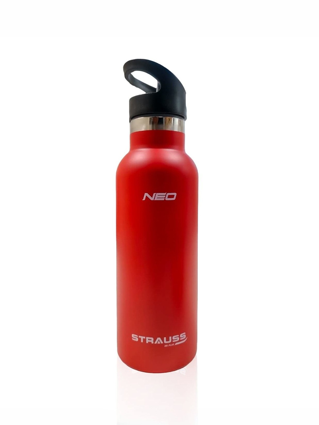

STRAUSS Red & Black Stainless Steel Leak Proof Water Bottle 500 ml