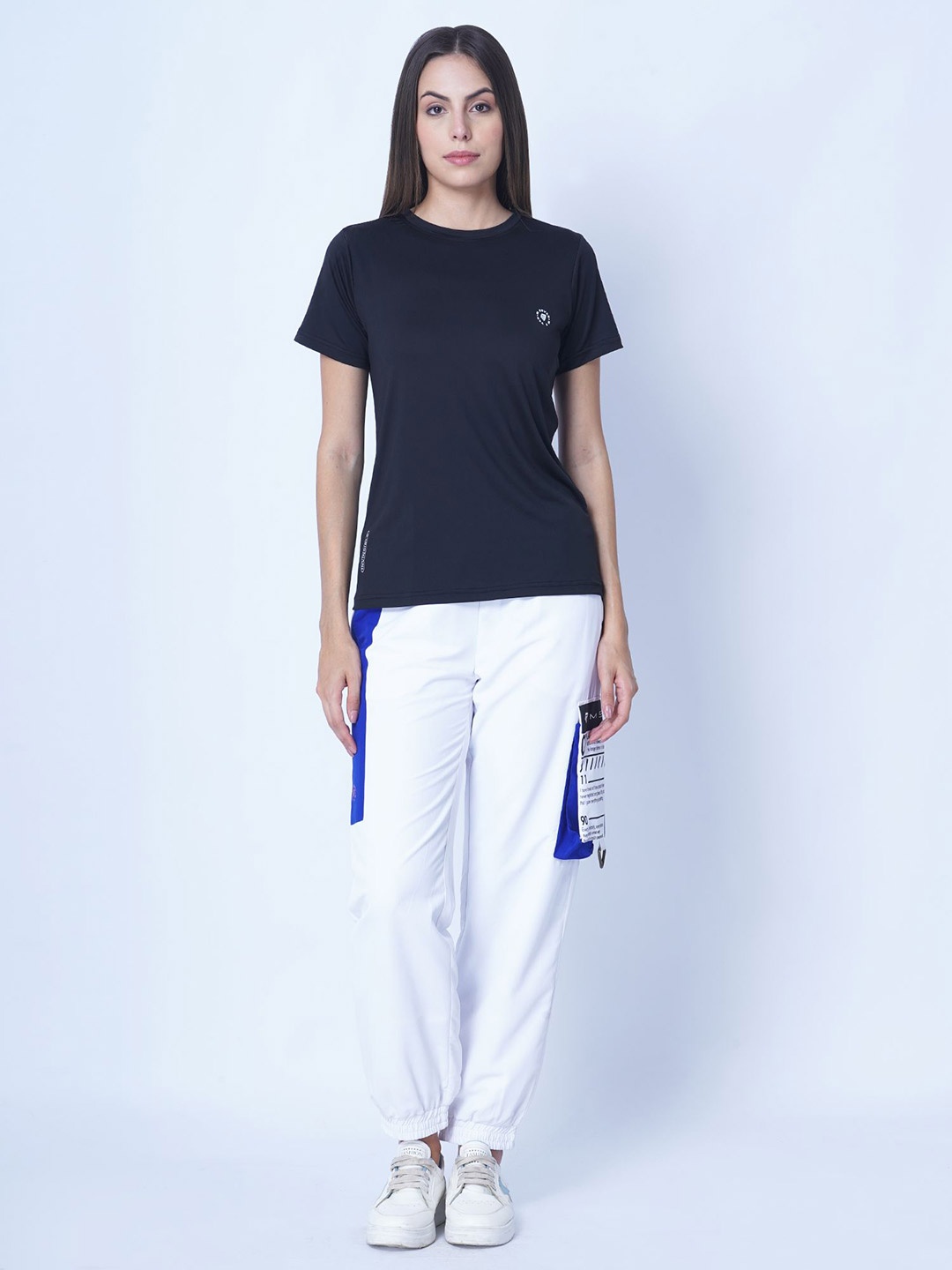 

M7 EMPIRE Women Solid Round Neck Top, Navy blue