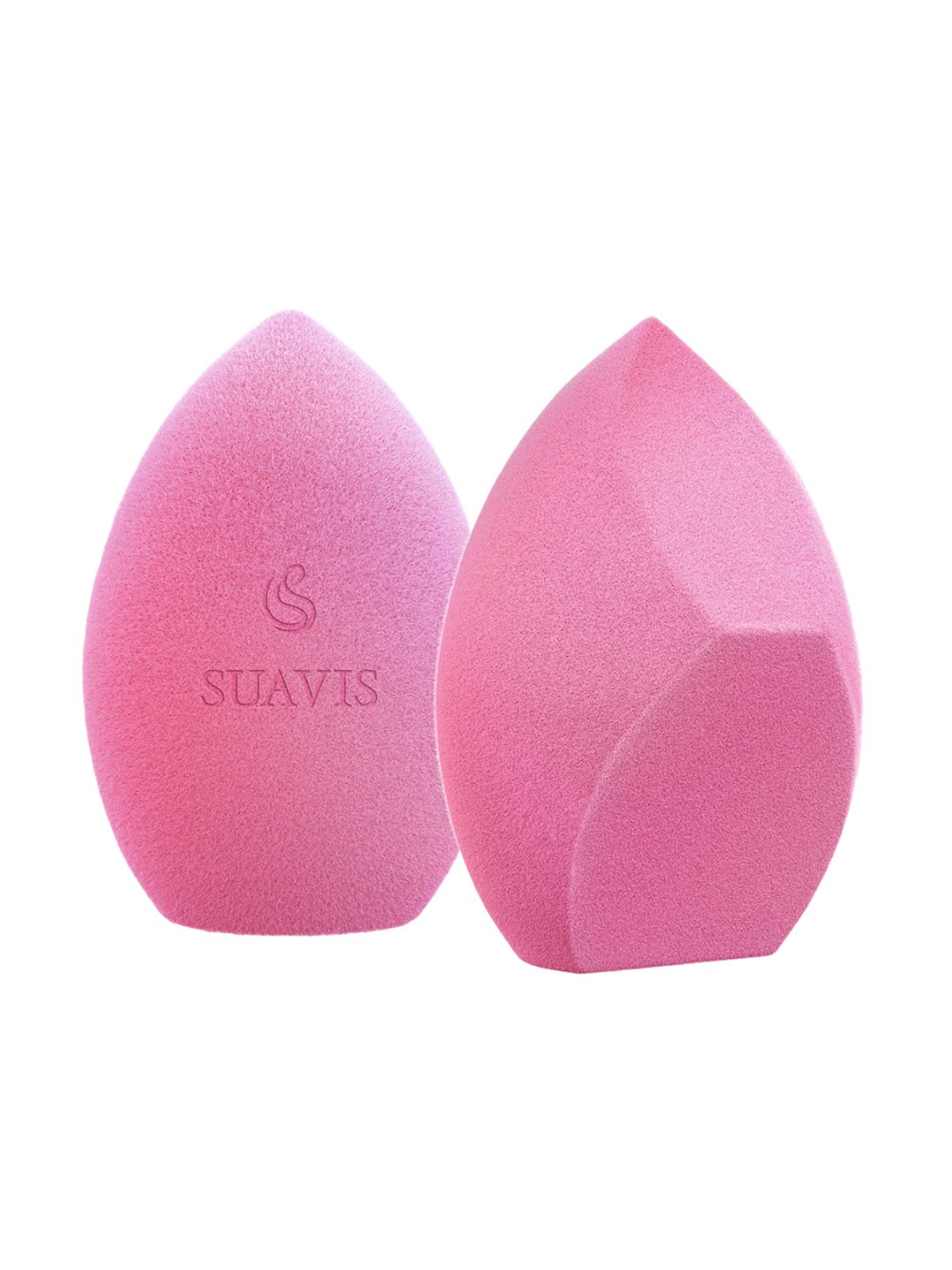

SUAVIS 3-Cut Shaped Latex Free Microfiber Beauty Blender Sponge, Pink