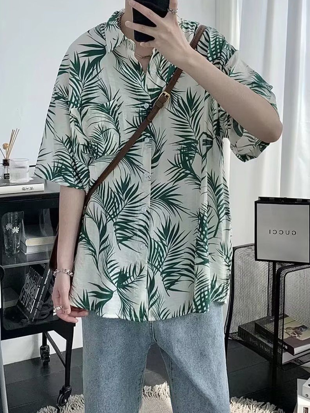 

StyleCast Men Floral Opaque Printed Casual Shirt, Green