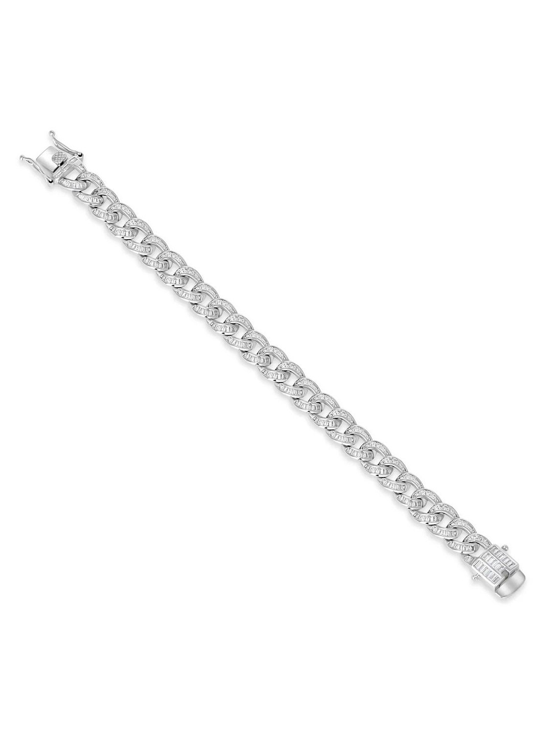 

WRAPGAME INDIA Unisex Brass Cubic Zirconia Rhodium-Plated Wraparound Bracelet, Silver
