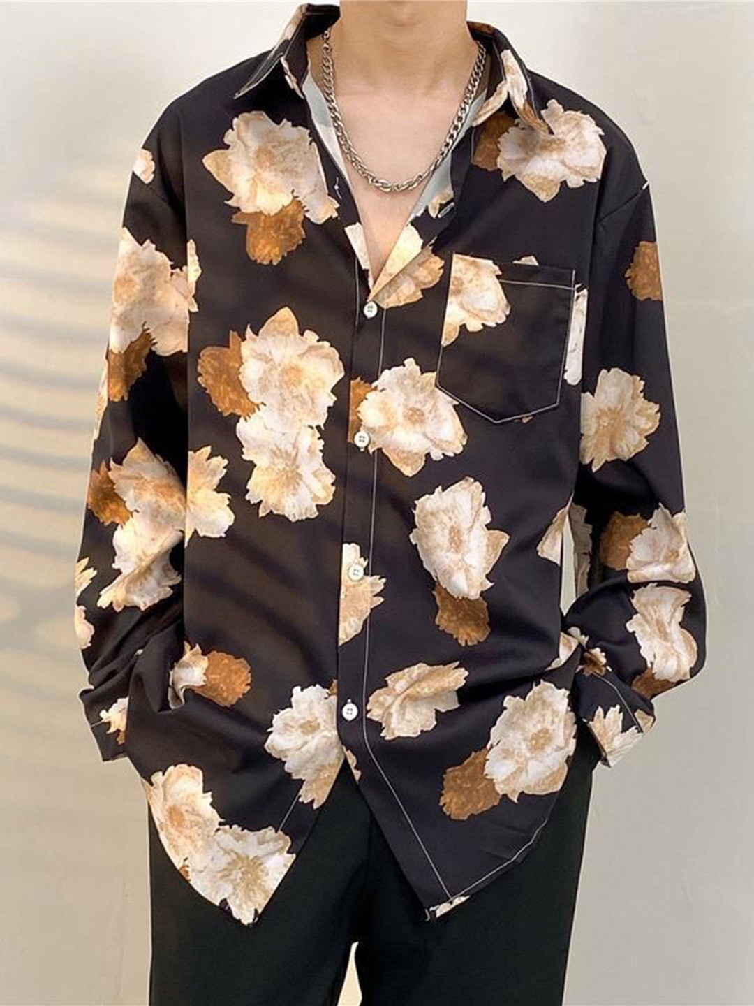 

StyleCast Men Floral Opaque Printed Casual Shirt, Black