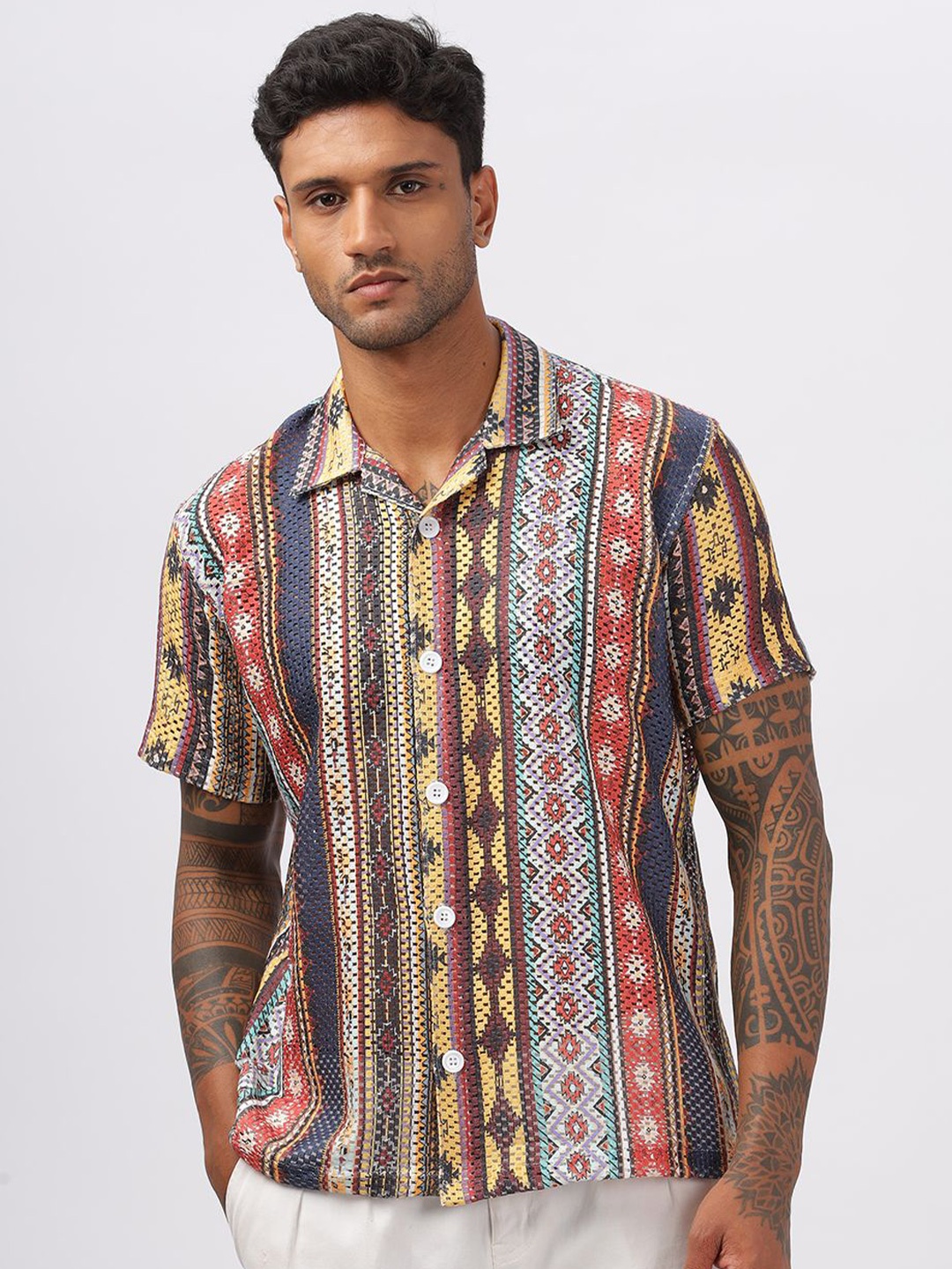 

Vestirio Men Relaxed Opaque Printed Casual Shirt, Multi