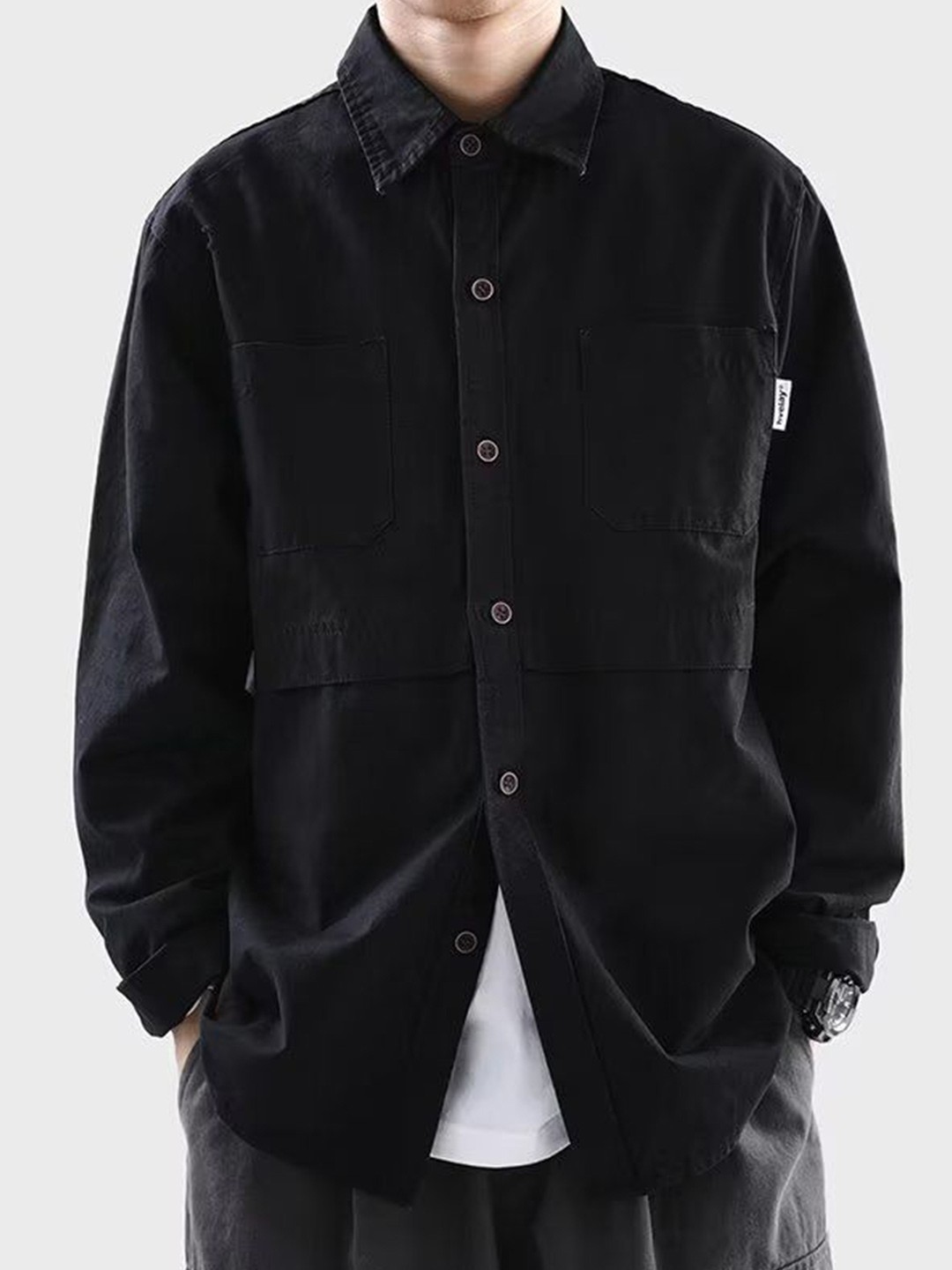 

StyleCast Men Opaque Casual Shirt, Black