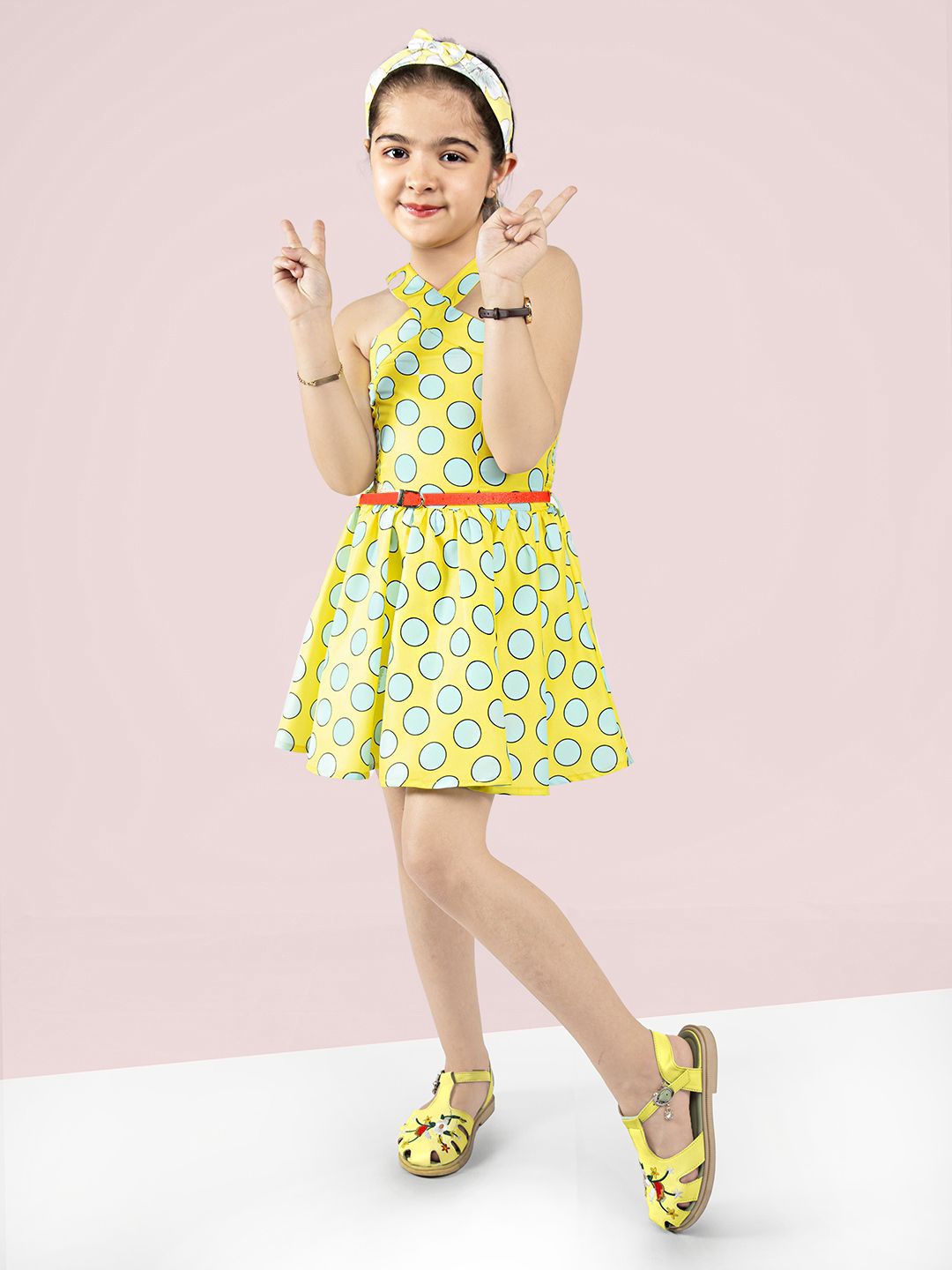 

Naughty Ninos Floral Print Crepe Fit & Flare Dress, Yellow