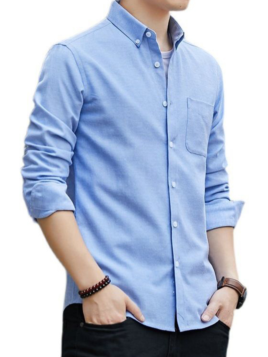 

StyleCast Men Slim Fit Opaque Casual Shirt, Blue