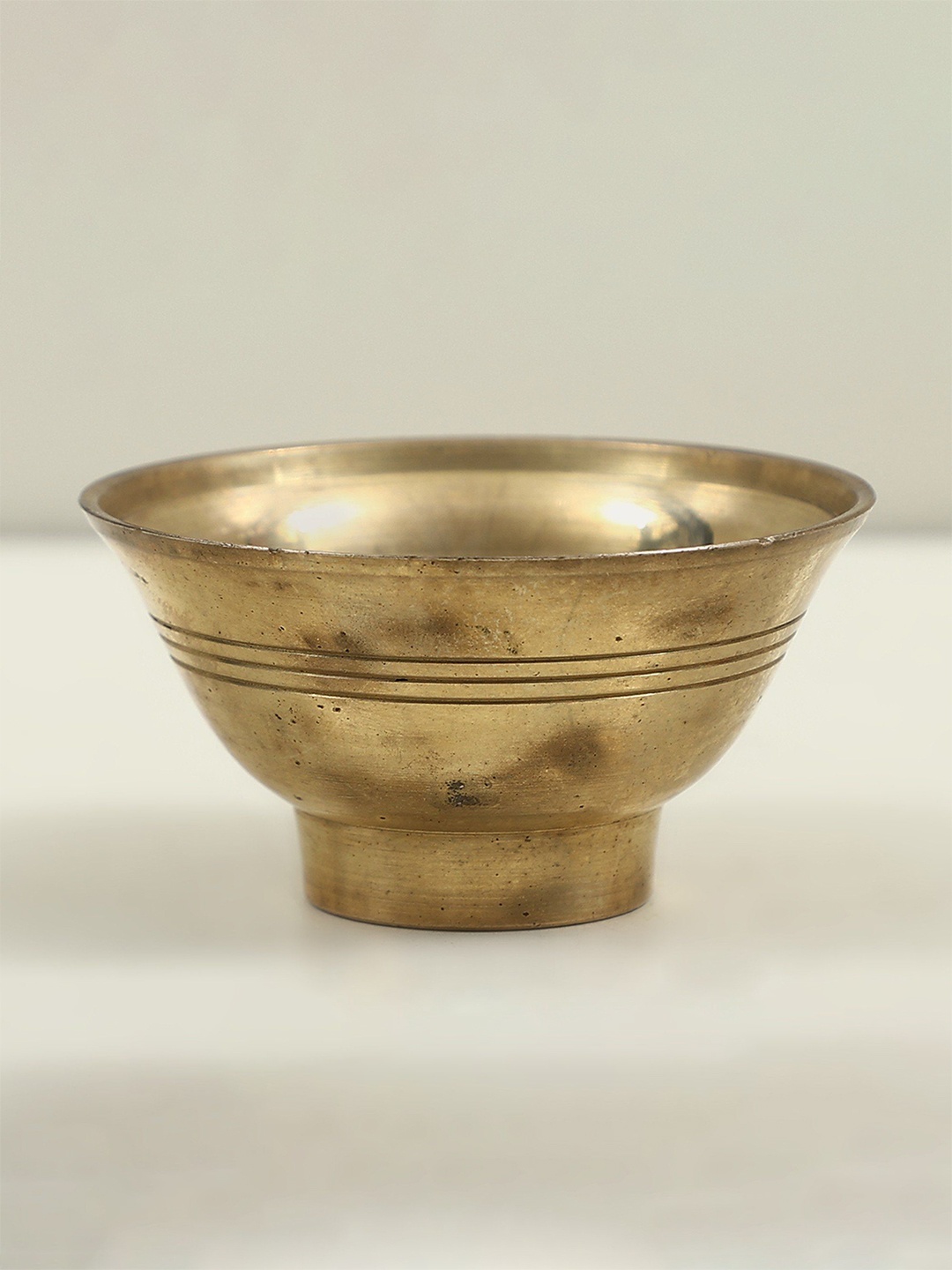 

Exotic India 2" Small Brass Diya, Gold